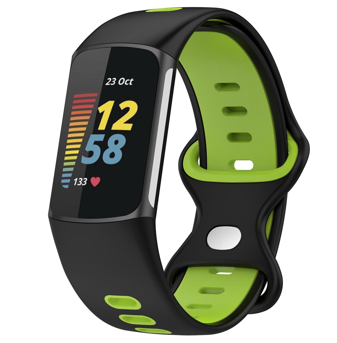 Fitbit Charge 5 Double Sport Strap - Black Yellow