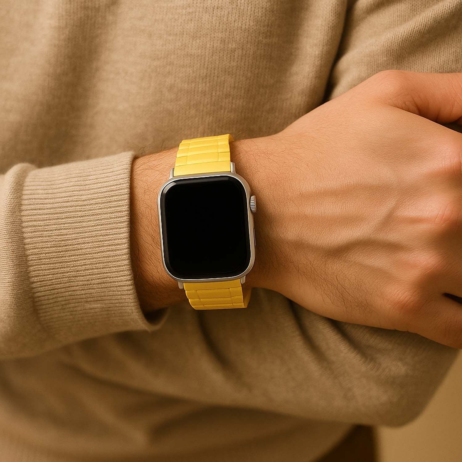 Apple Watch strap Zyro - silicone - yellow