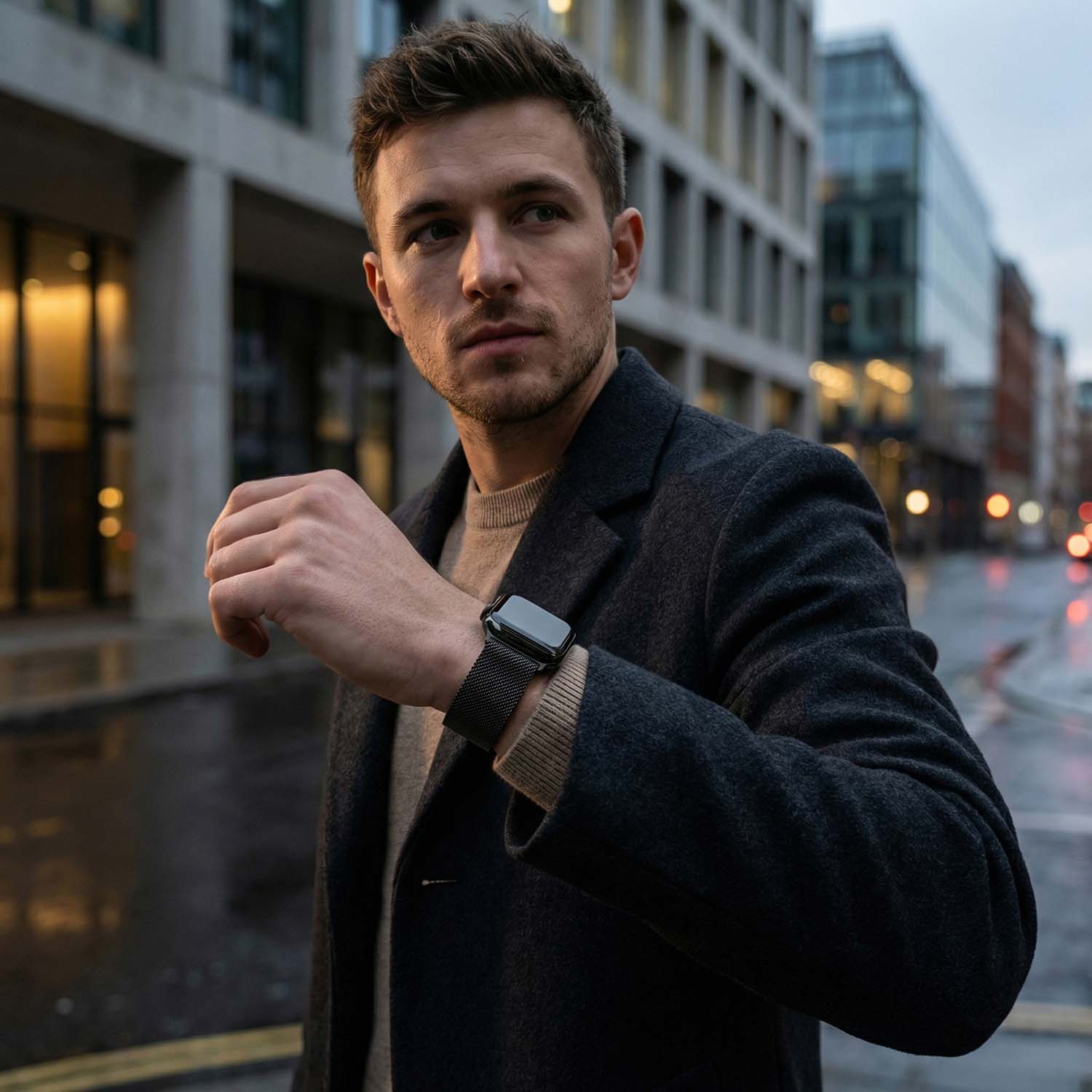 Apple Watch strap Fiore - milanese - slate