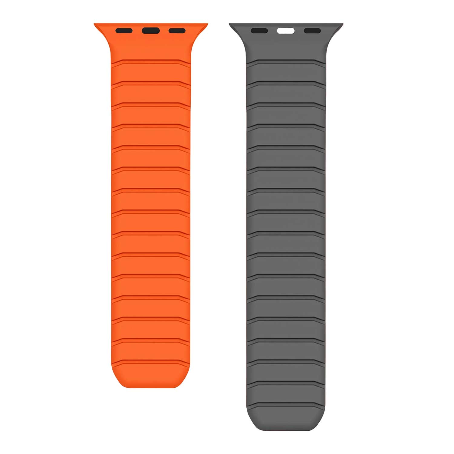 Apple Watch strap Vetra - silicone - orange grey