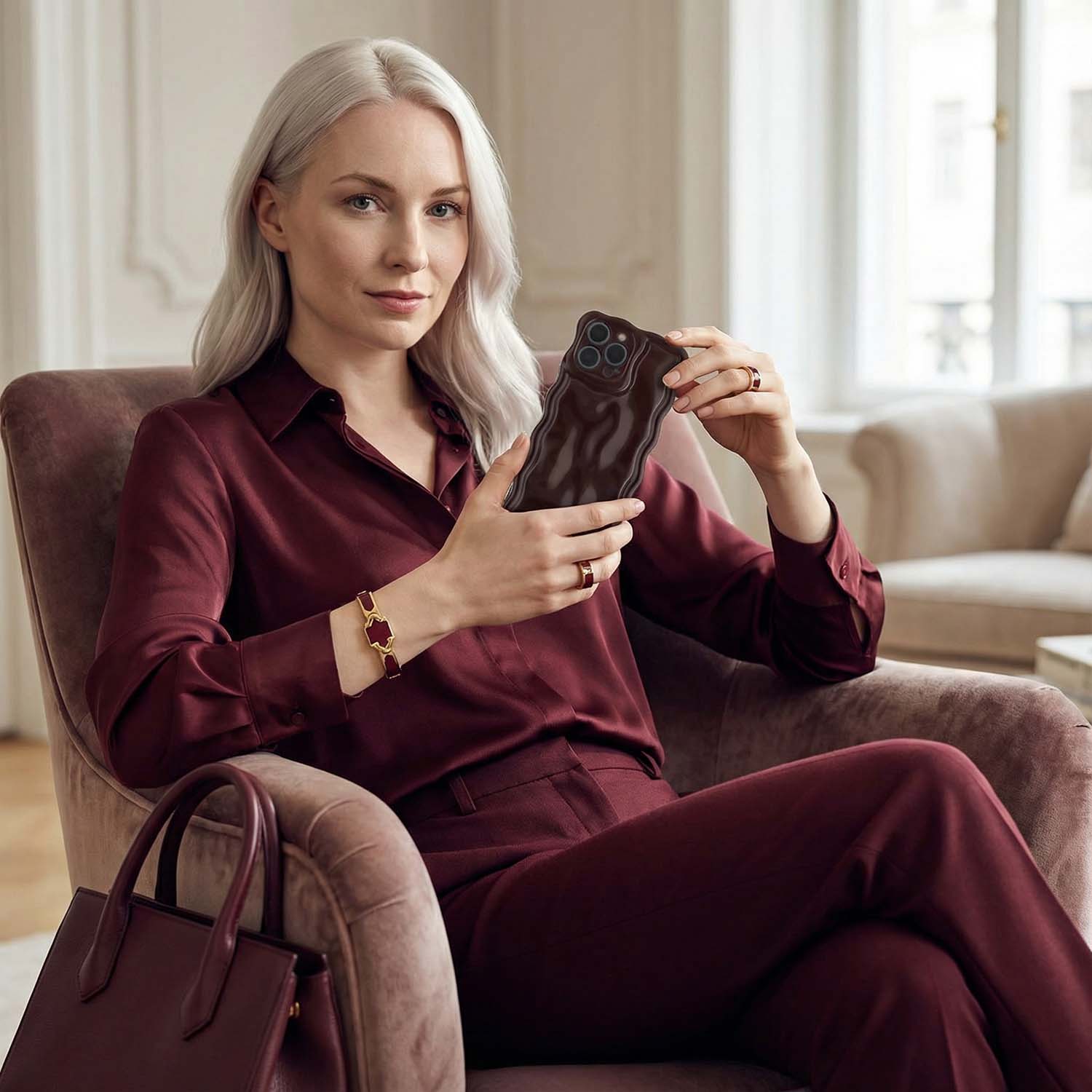 iPhone telefoonhoesje Sparkle - bordeauxrood