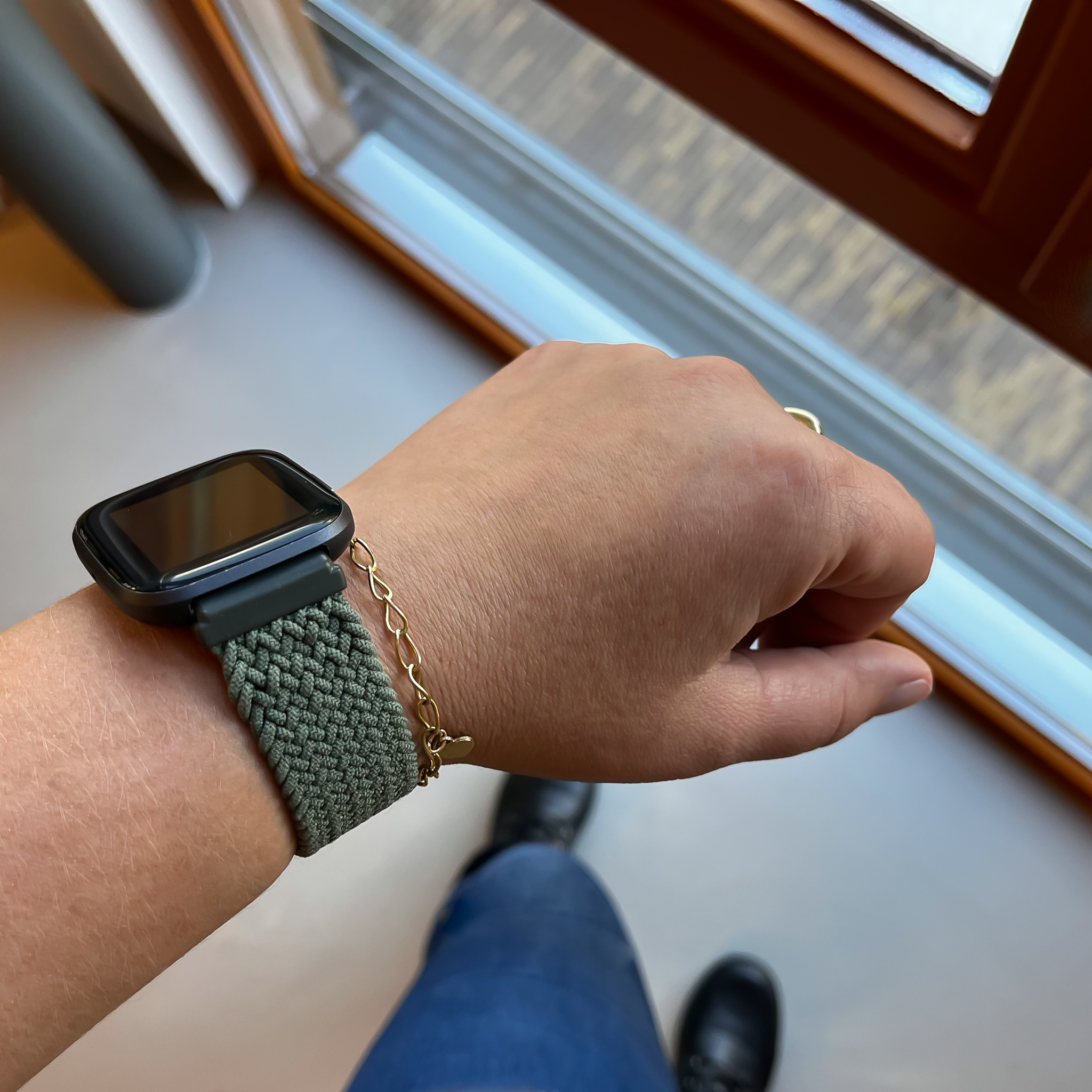 Fitbit Versa Nylon Braided Solo Strap - Inverness Green