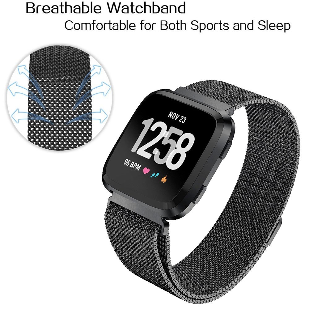 Fitbit Versa Milanese Strap - Black