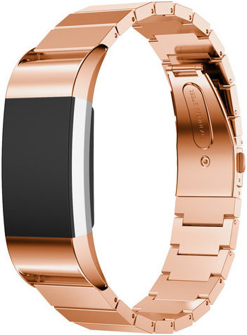 Fitbit Charge 3 &Amp; 4 Steel Link Strap - Rose Gold