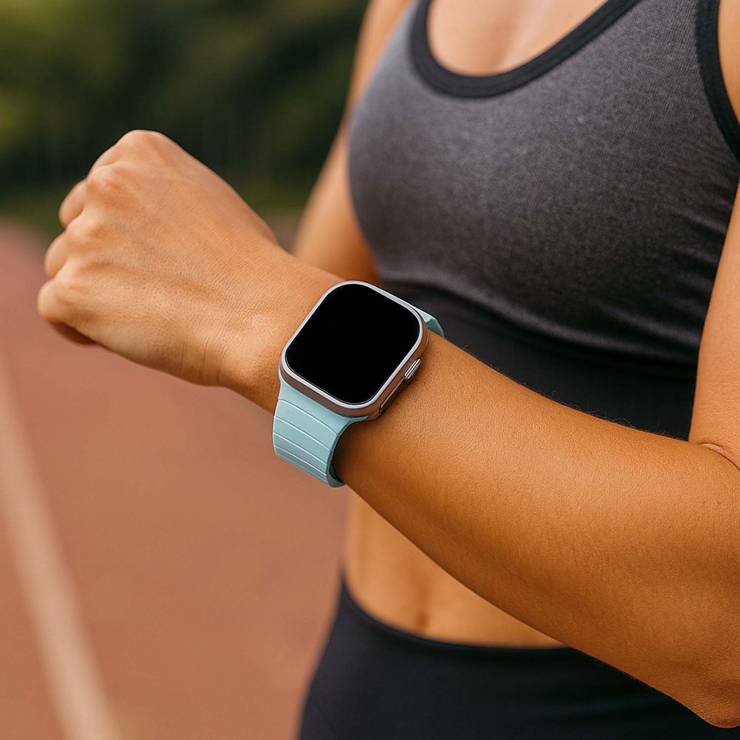 Apple Watch strap Vetra - silicone - light blue