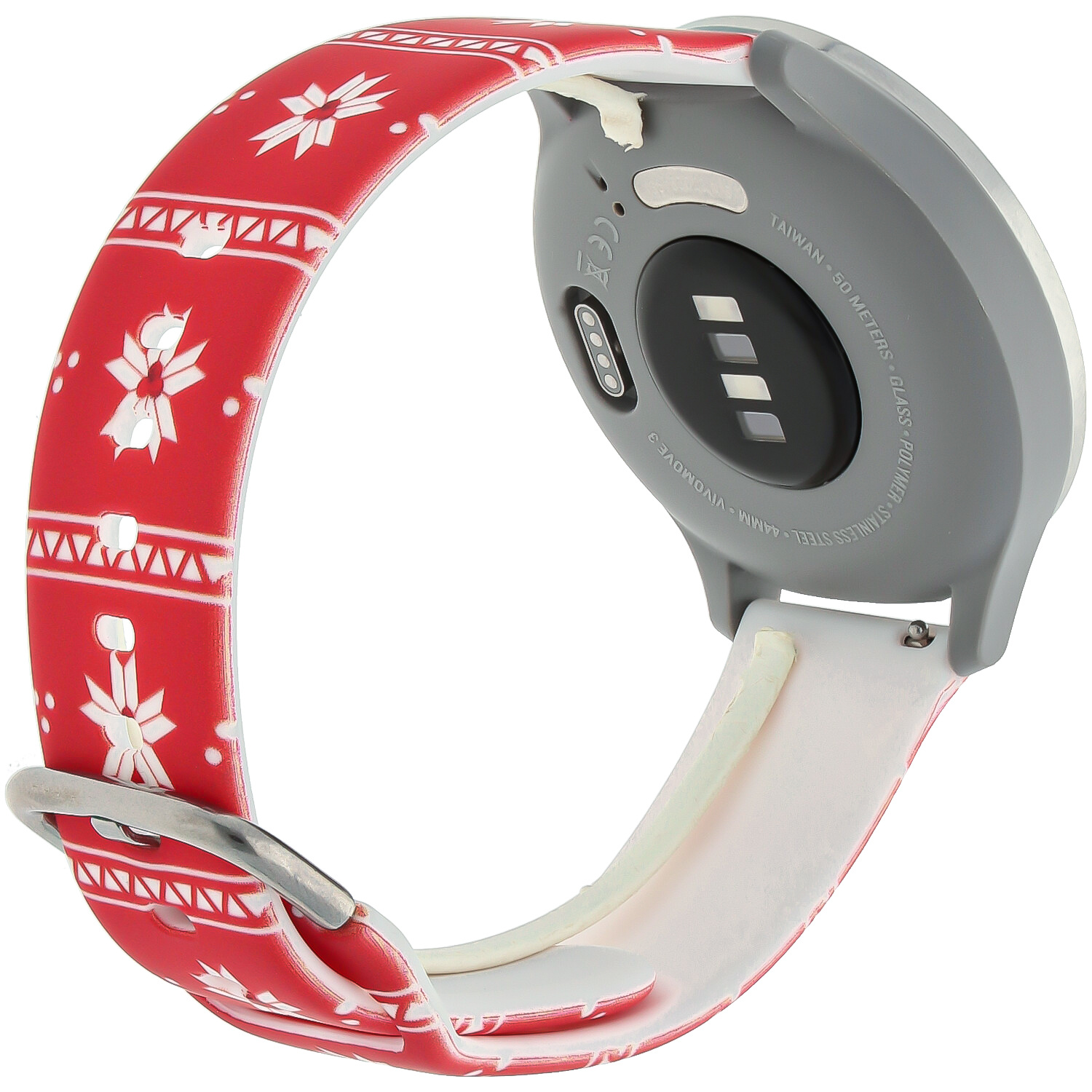 Garmin Vivoactive / Vivomove Print Sport Strap - Poinsettia Red