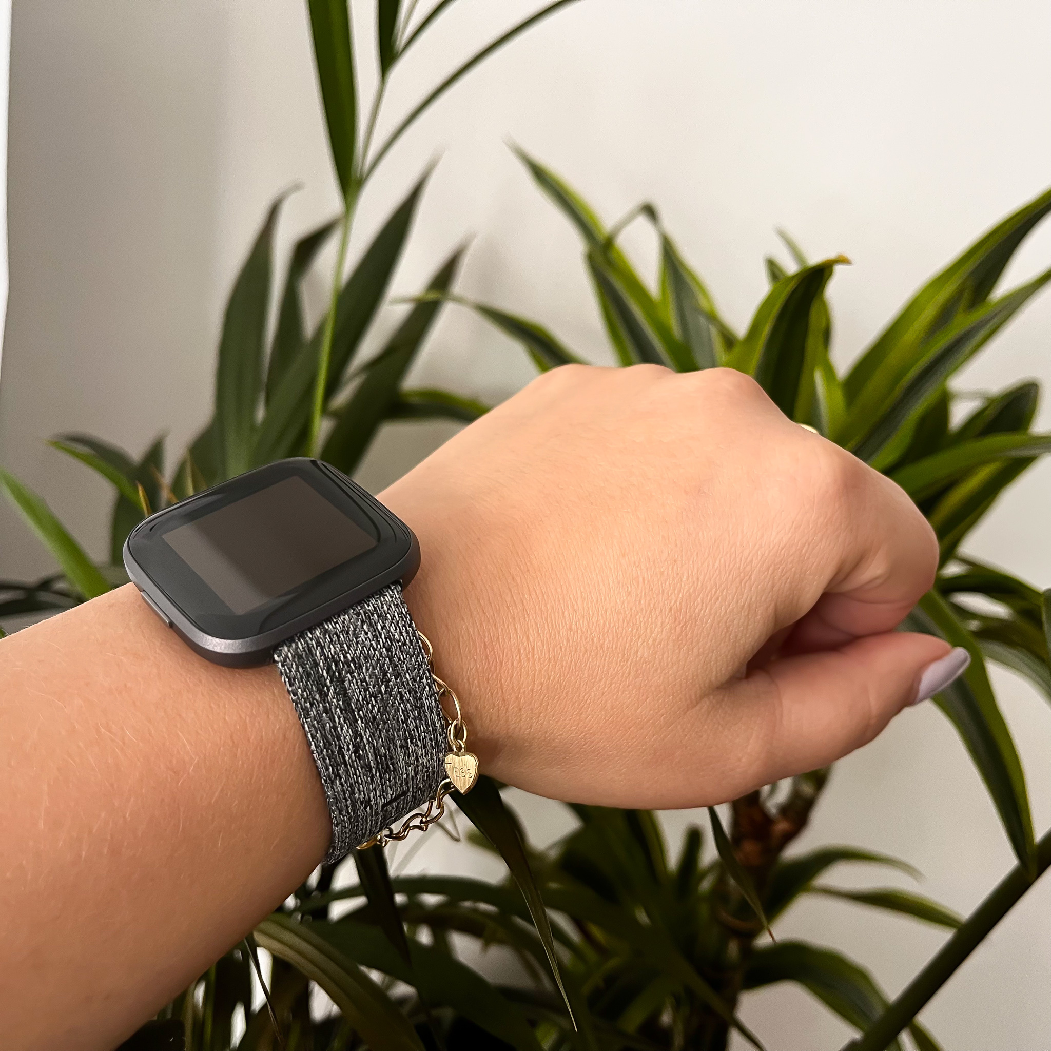Fitbit Versa Nylon Buckle Strap - Dark Grey