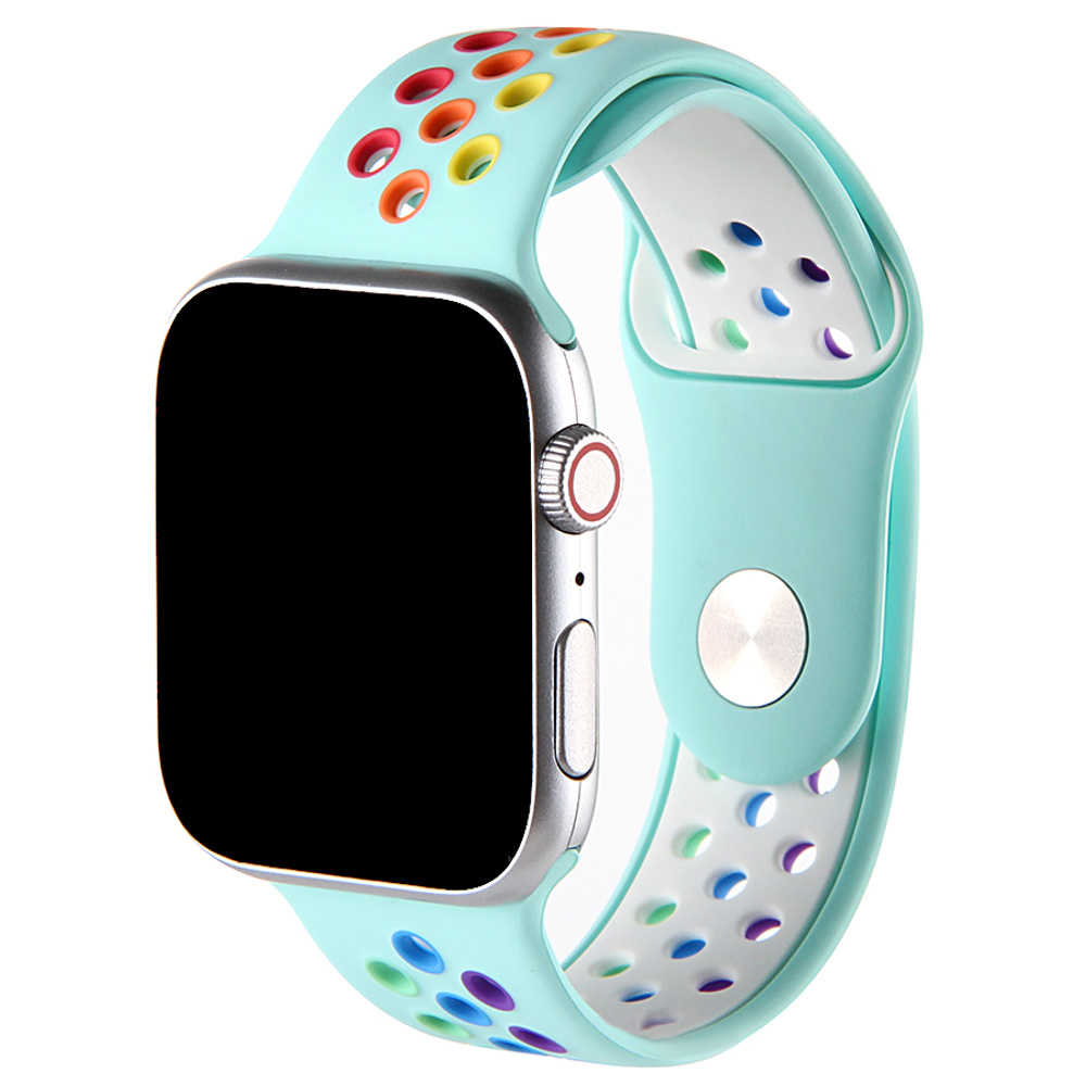 Apple Watch Double Sport Strap - Colourful Light Blue