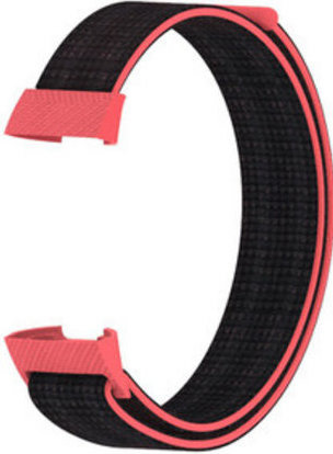 Fitbit Charge 3 &Amp; 4 Nylon Strap - Pink Black