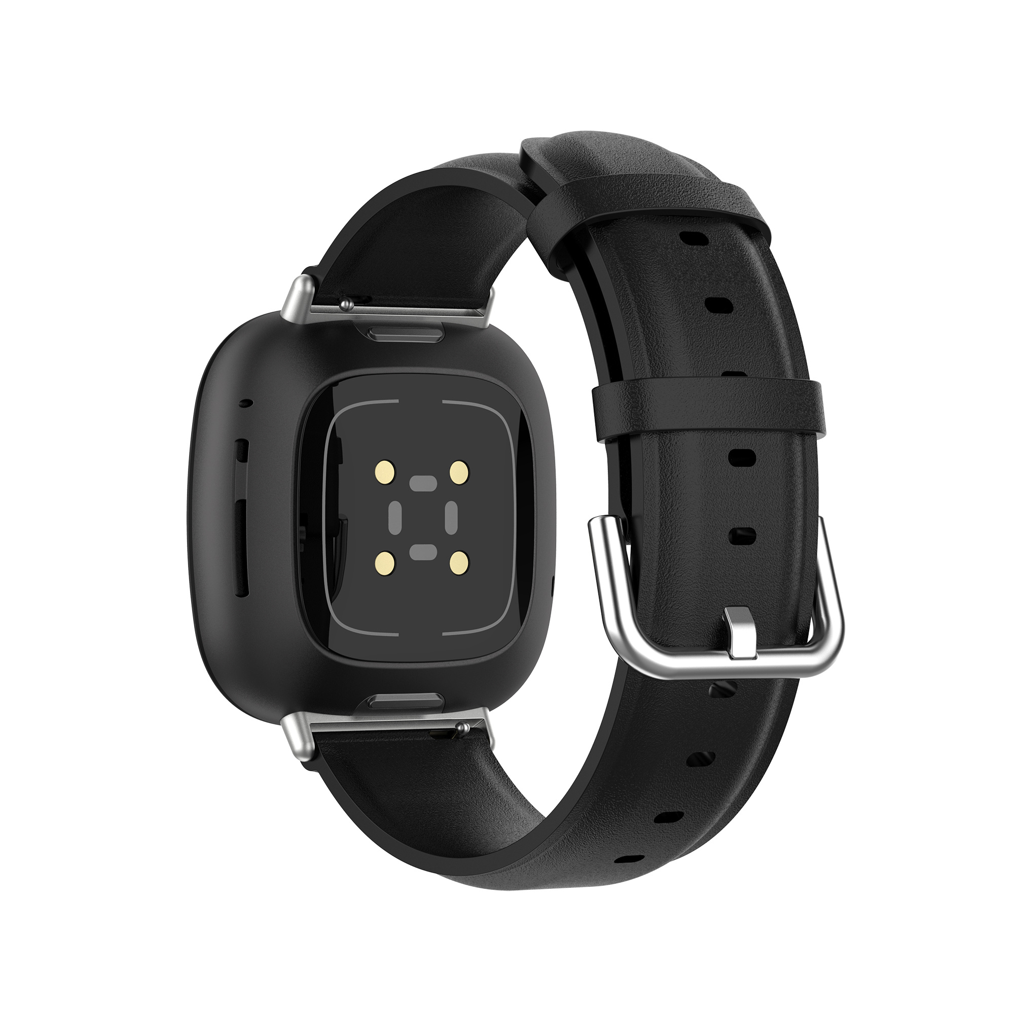 Fitbit Versa 3 / Sense Leather Strap - Black