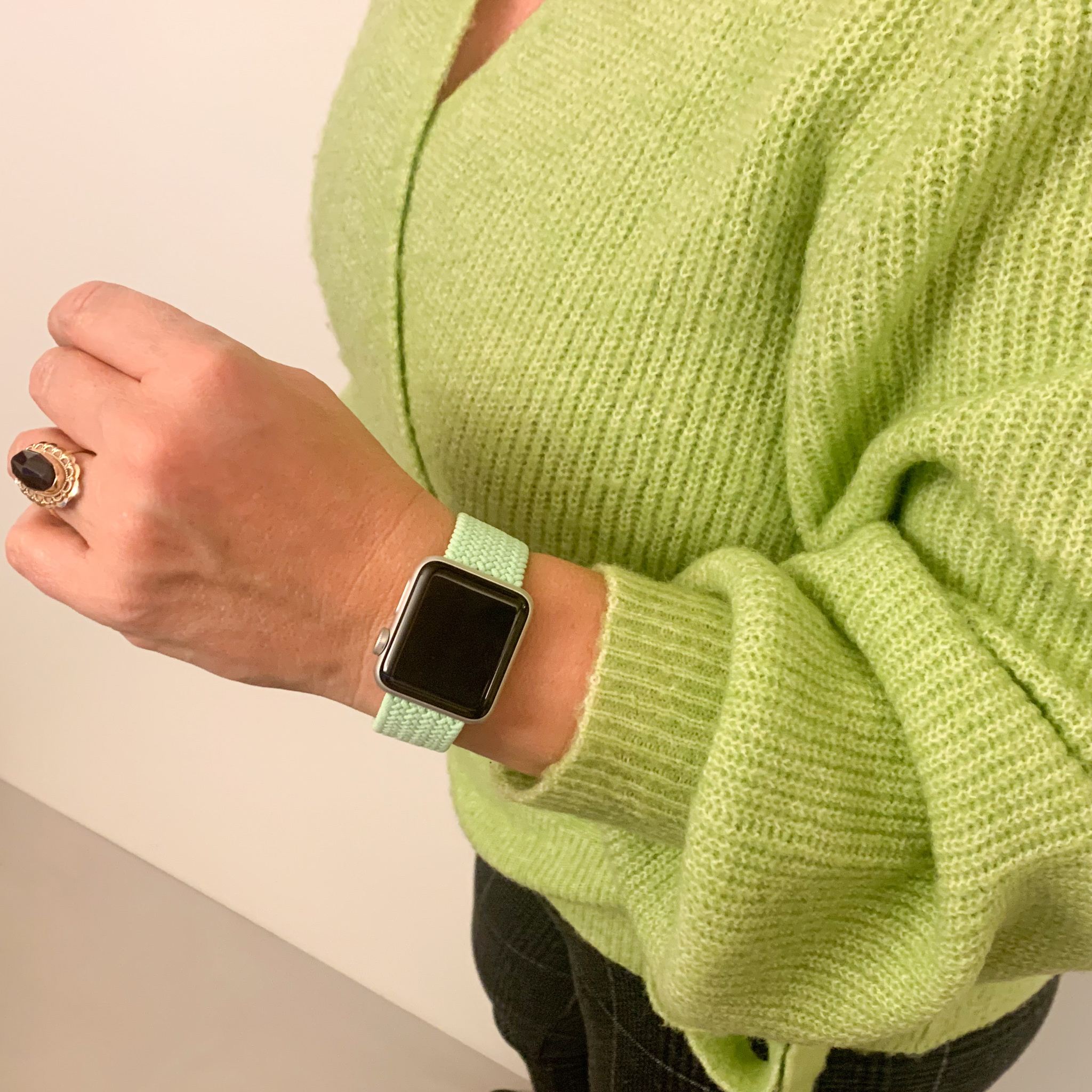 Apple Watch Nylon Braided Solo Loop Strap - Pistachio
