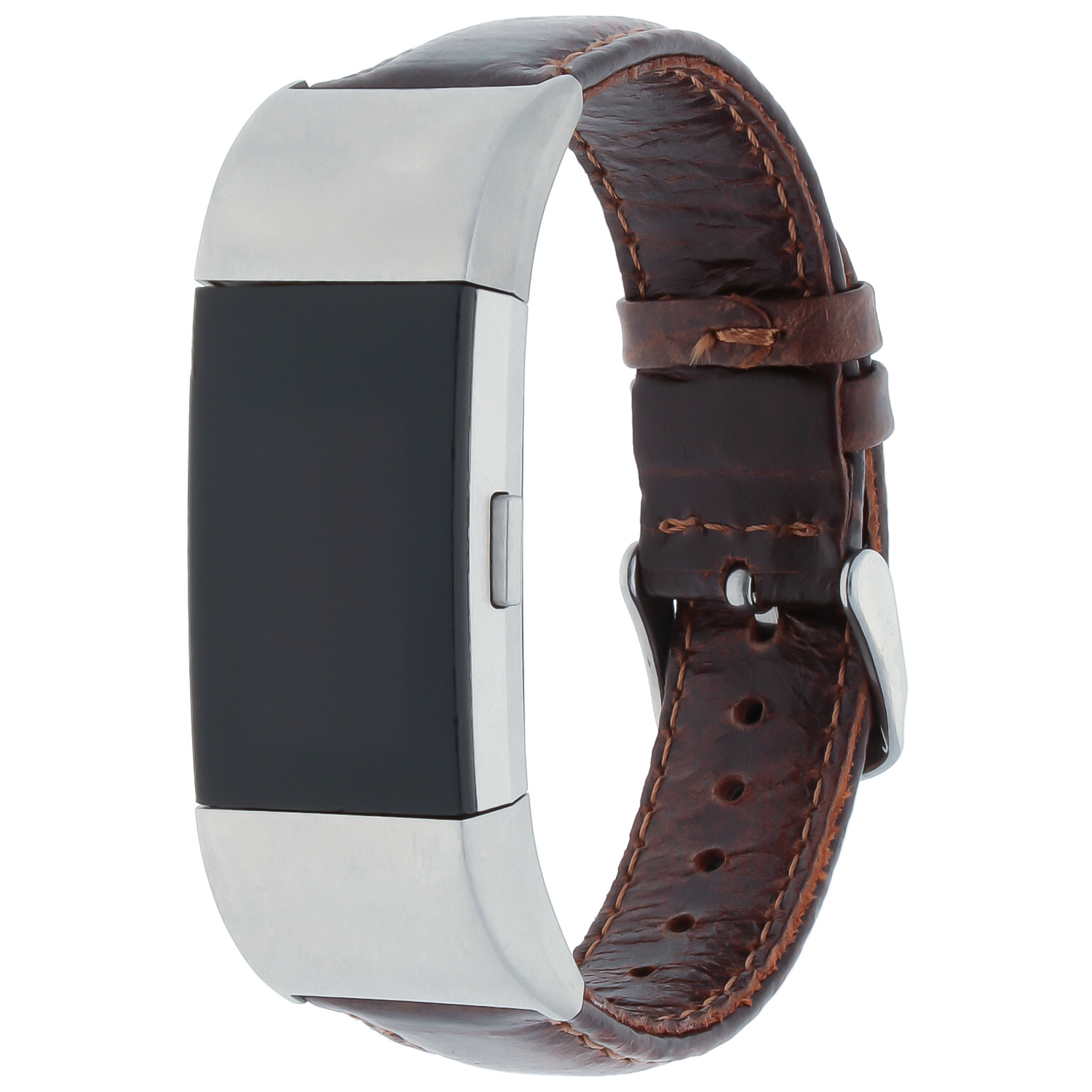 Fitbit Charge 2 Genuine Leather Strap - Dark Brown