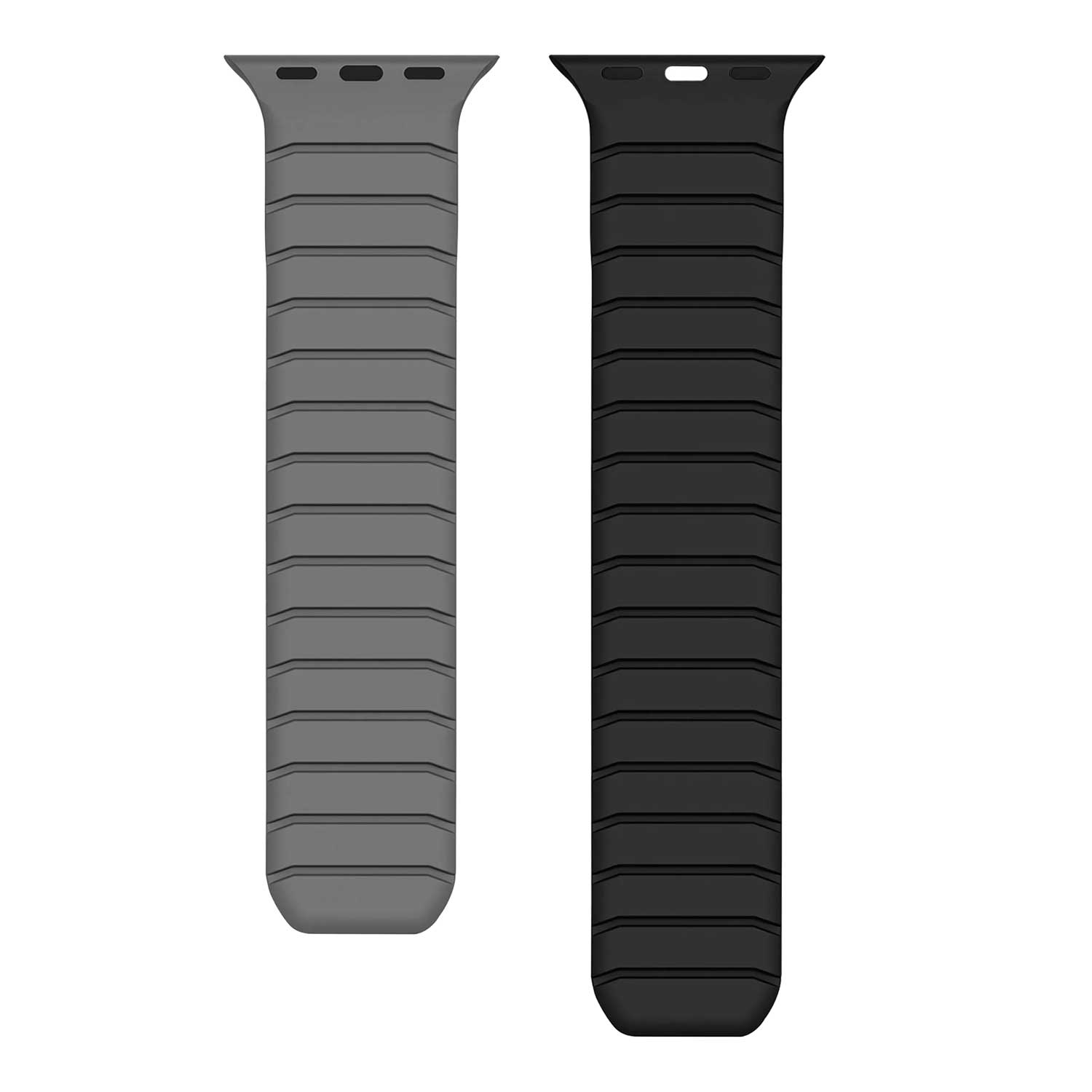 Apple Watch strap Vetra - silicone - grey black