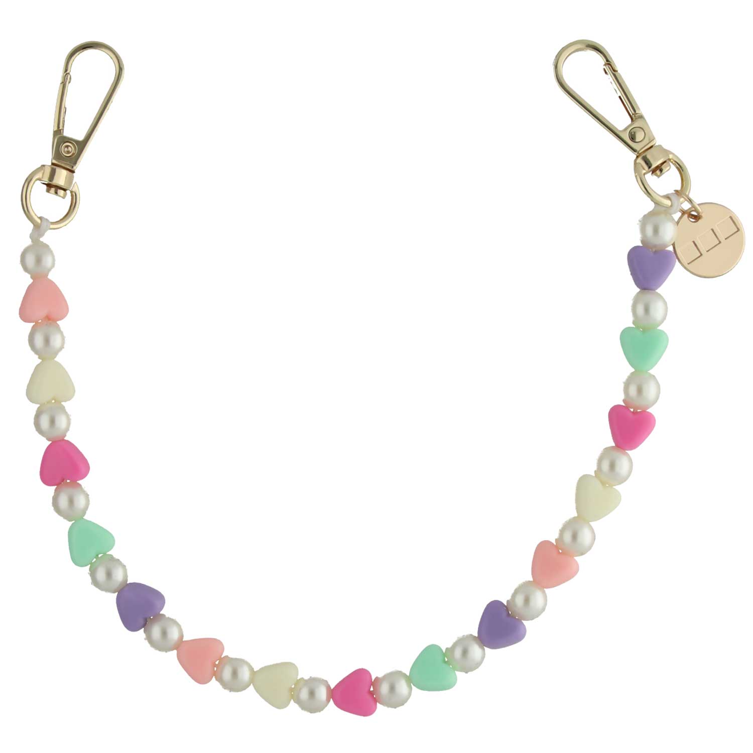 Beach phone cord - multi colour - gold