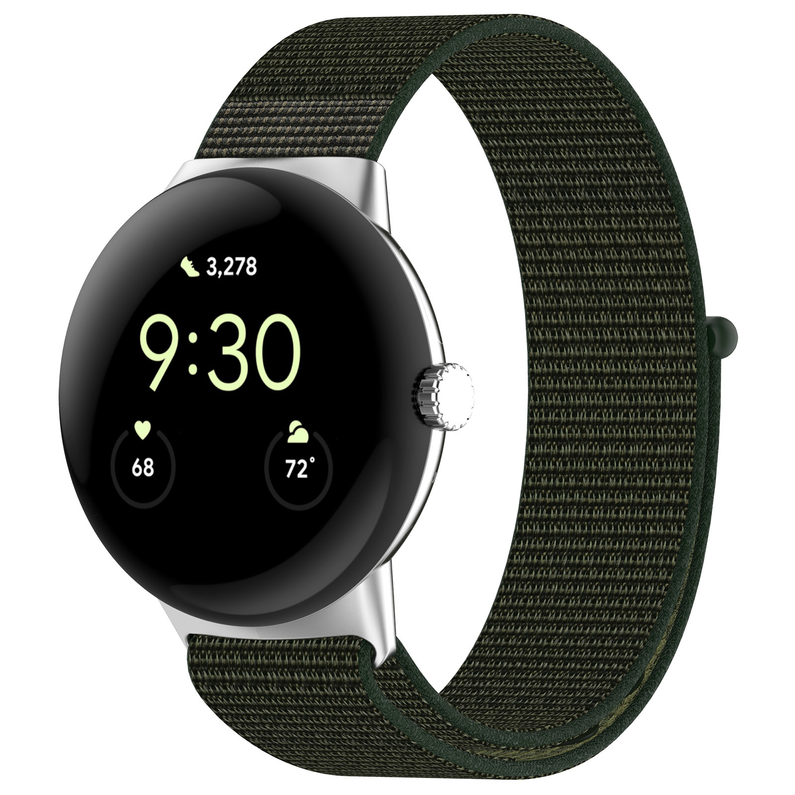 Google Pixel Watch Nylon Sport Strap - Green