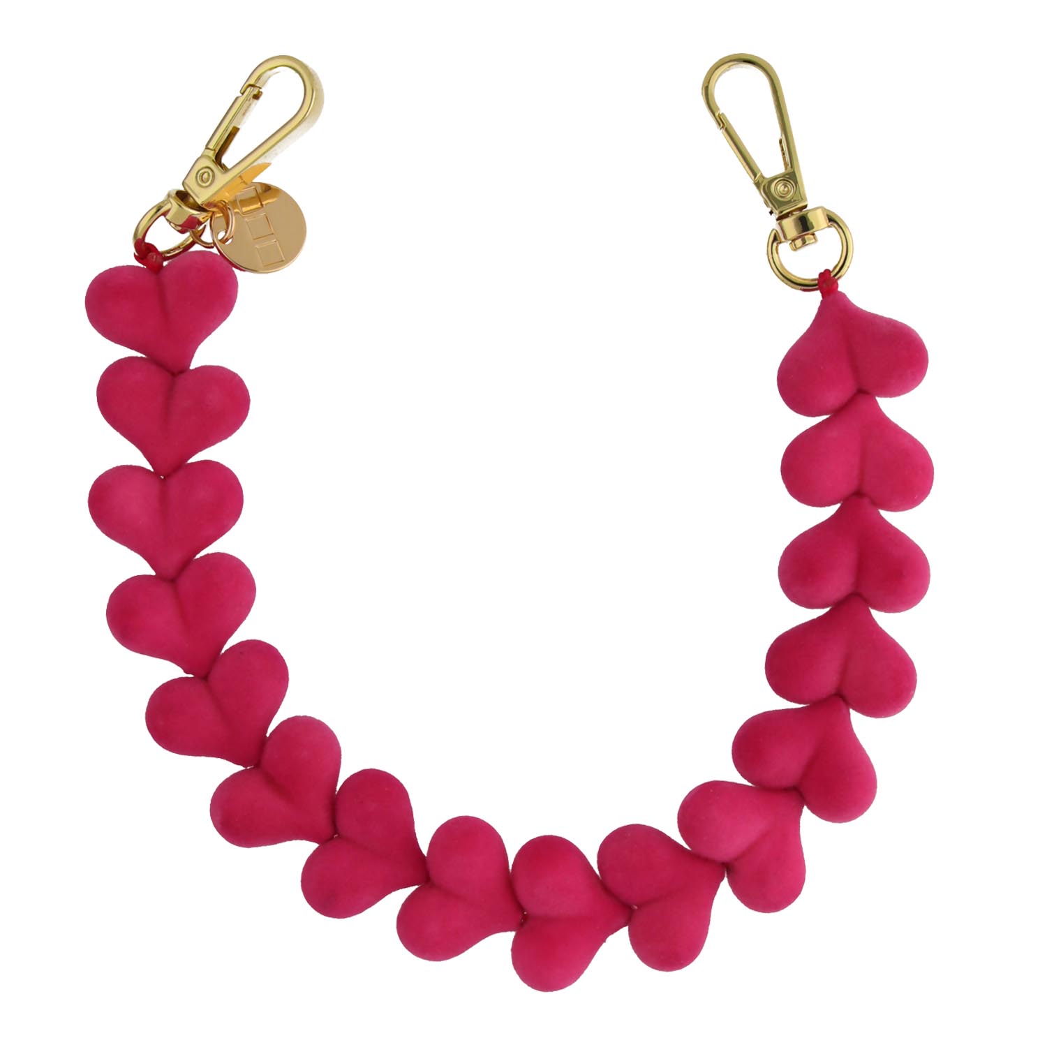 Telephone cord Fluwee - pink - gold