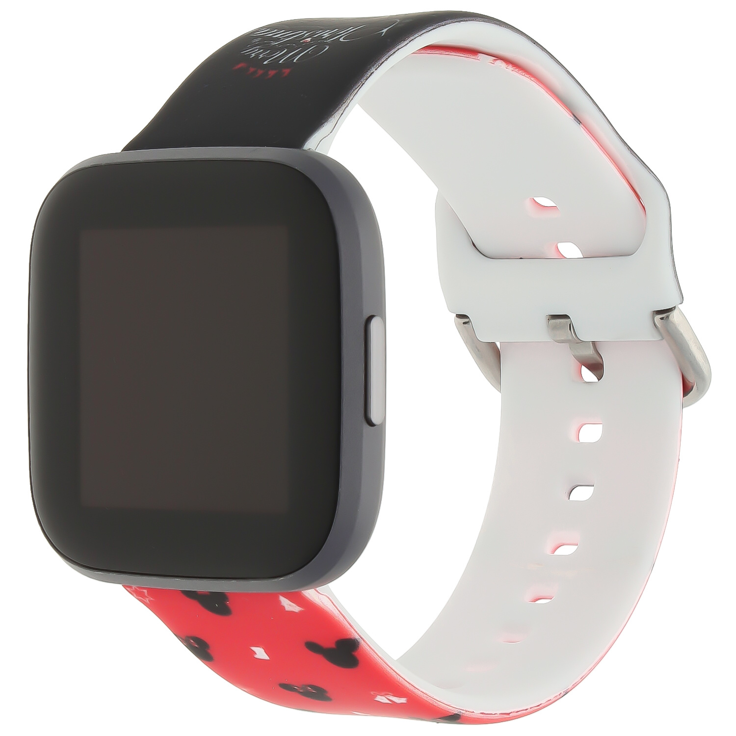 Fitbit Versa Print Sport Strap - Christmas Black Red