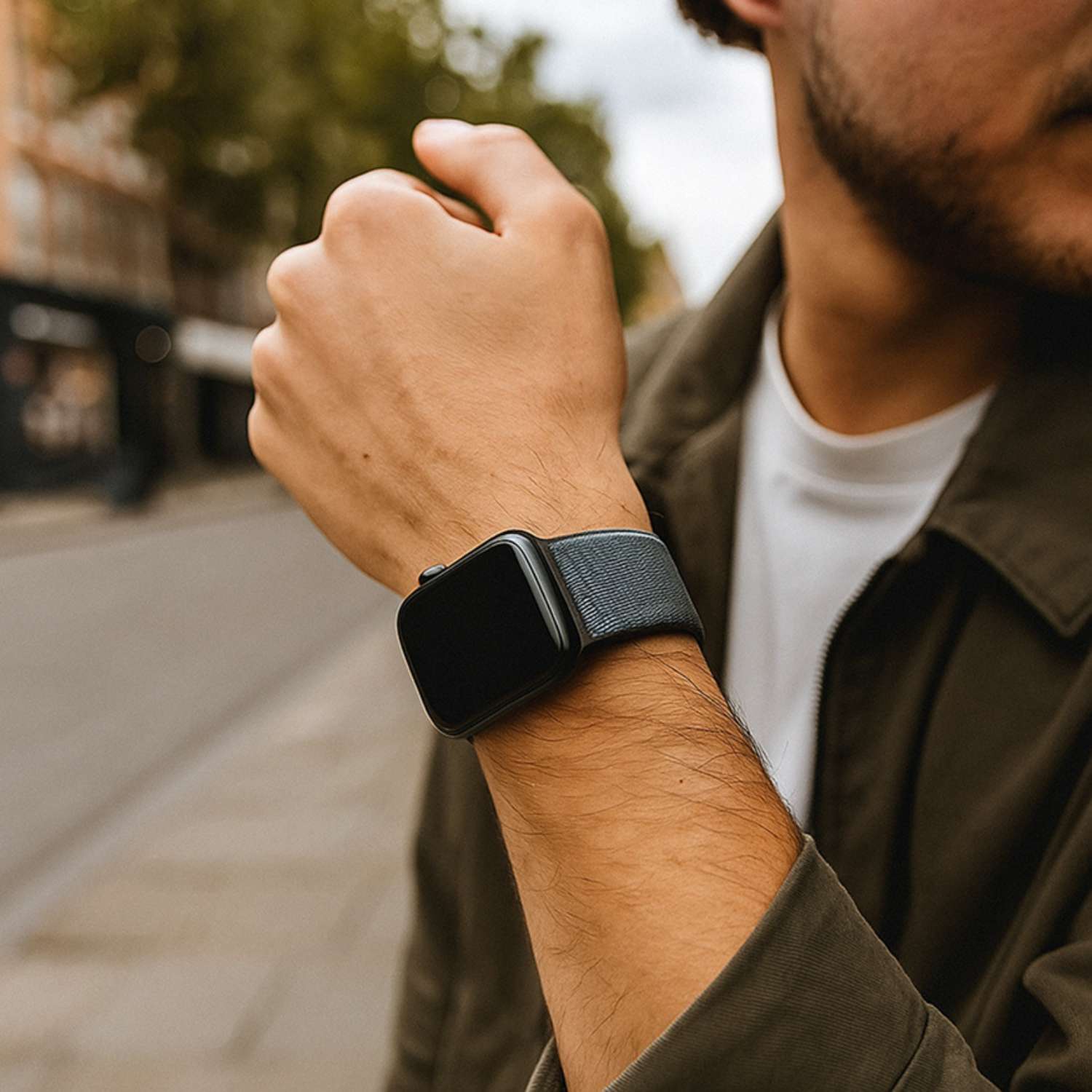 Apple Watch Nylon Sport Loop Strap - Storm Grey