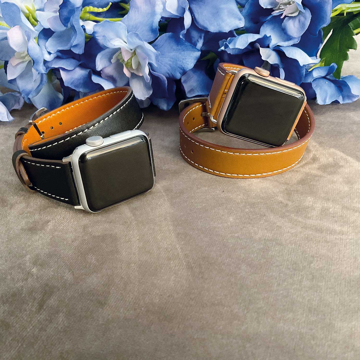 Apple Watch Leather Long Loop Strap - Brown