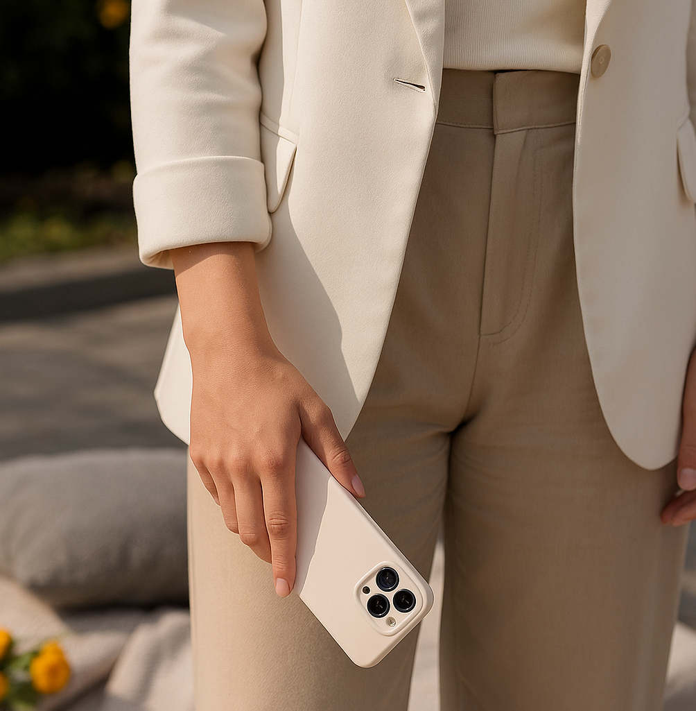 iPhone 15 Plus case Coloree - silicone - starlight