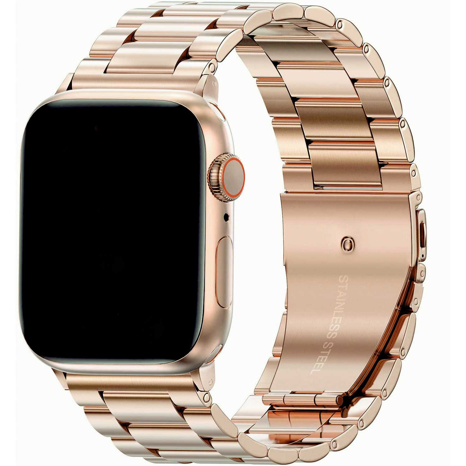 Apple Watch Beads Steel Link Strap - Rose Gold