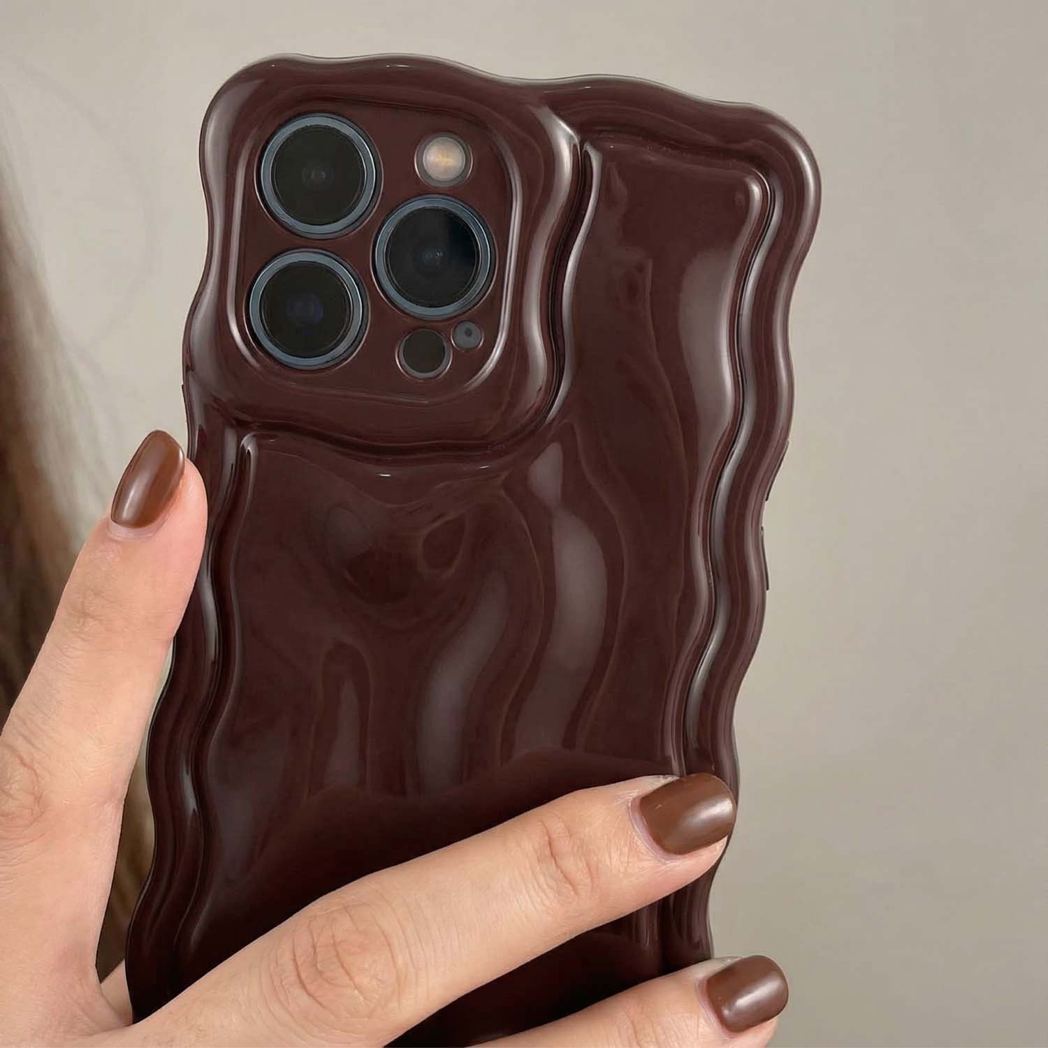 iPhone phone case Sparkle - burgundy