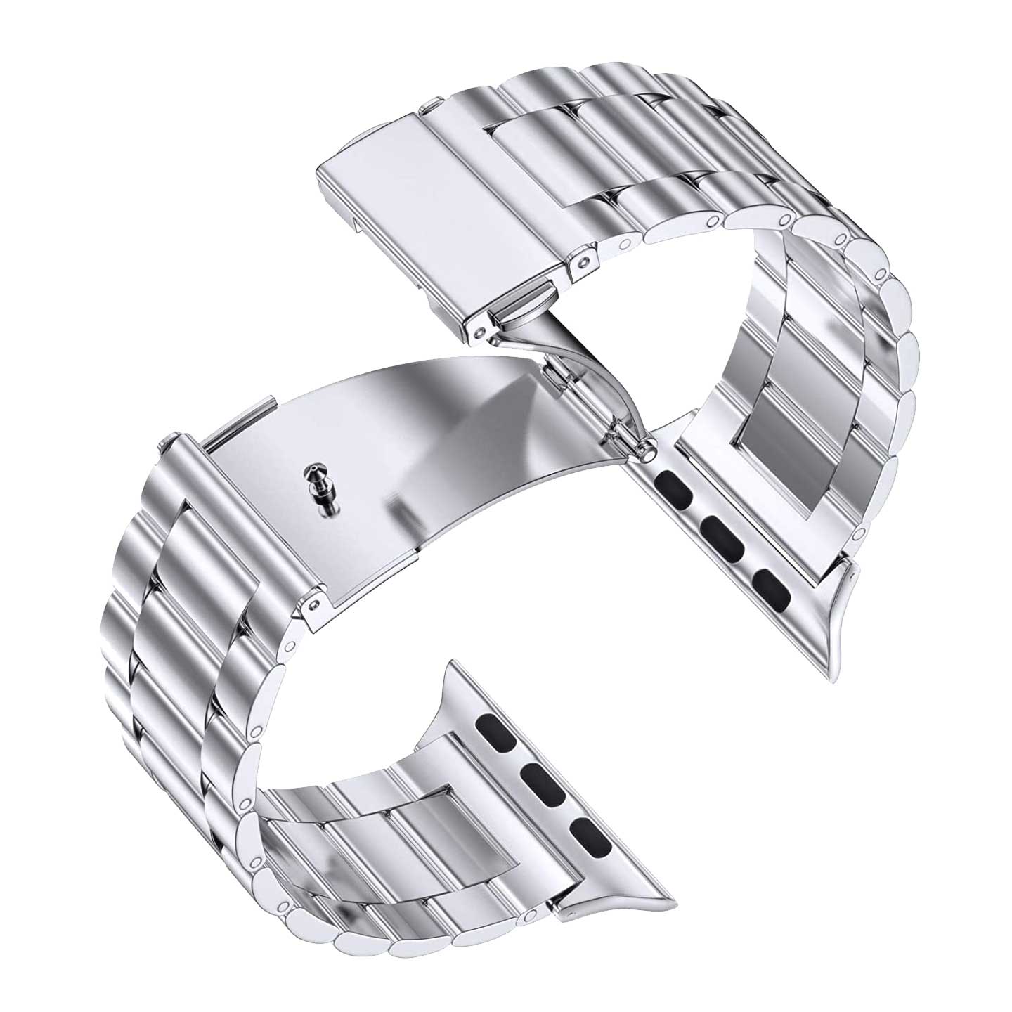 Apple Watch Beads Steel Link Strap - Silver