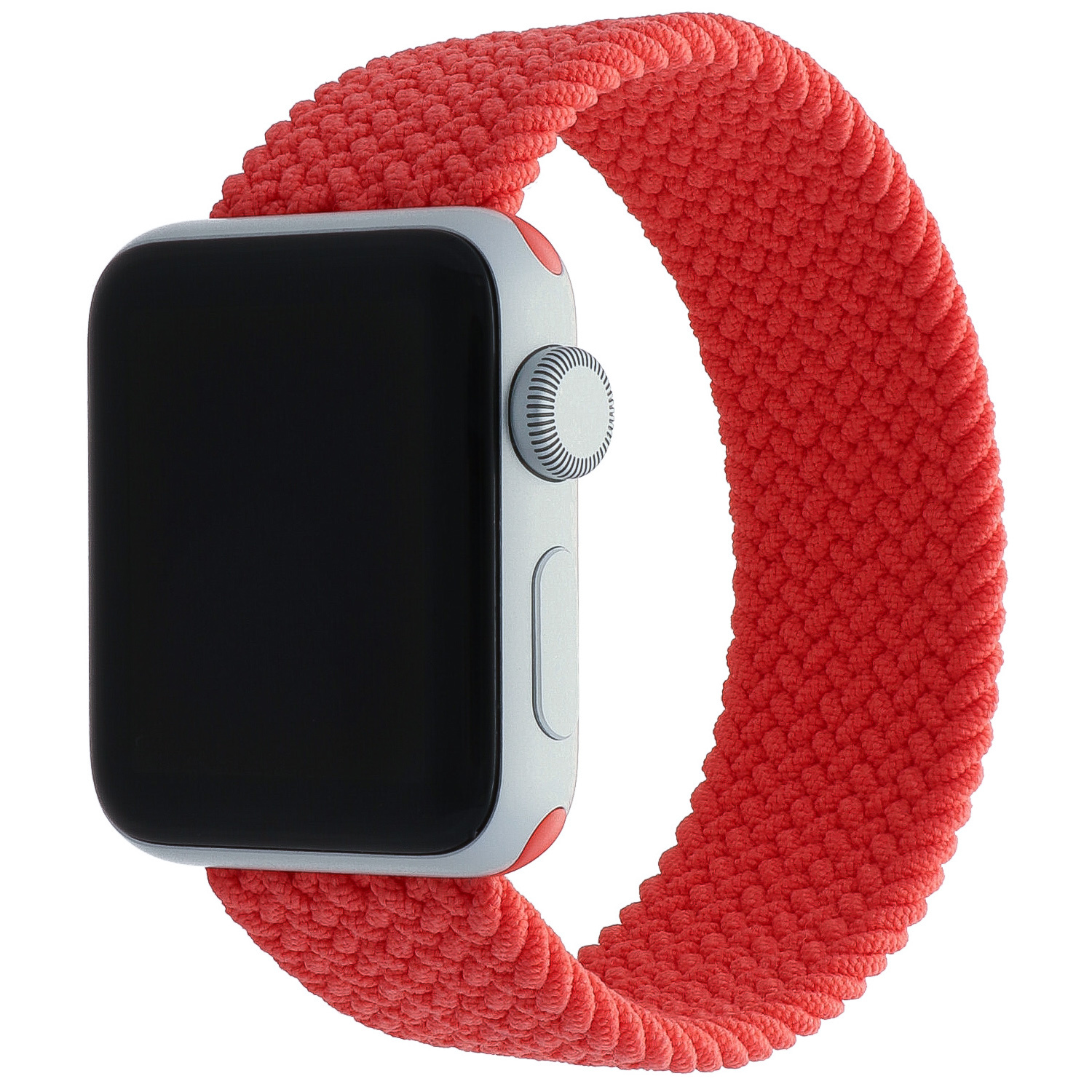 Apple Watch Nylon Braided Solo Loop Strap - Electric Orange