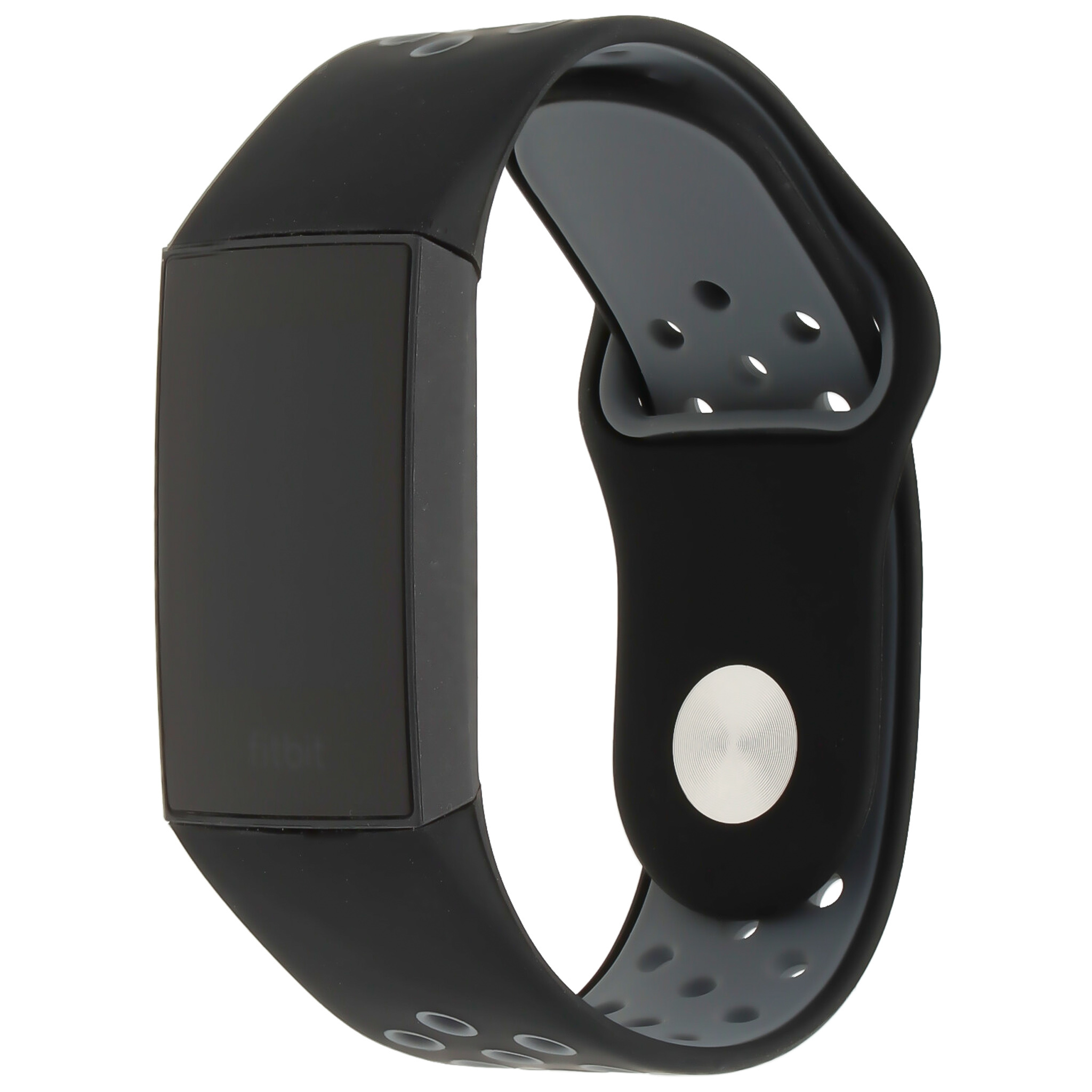 Fitbit Charge 3 &Amp; 4 Double Sport Strap - Black Grey