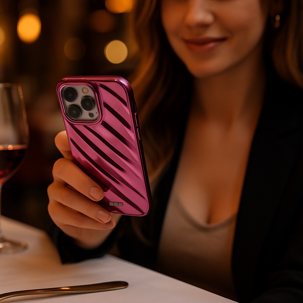 iPhone 13 Pro case Lustra - bright pink