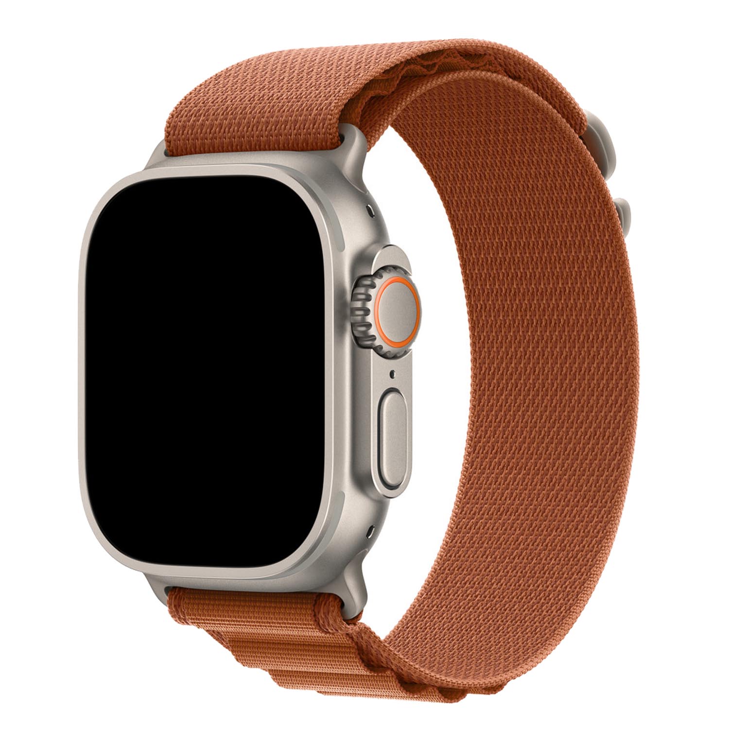 Apple Watch strap Alpine - nylon - terra cotta - silver