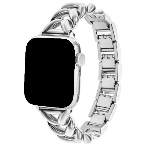 Apple Watch Heart Steel Link Strap - Lisa Silver
