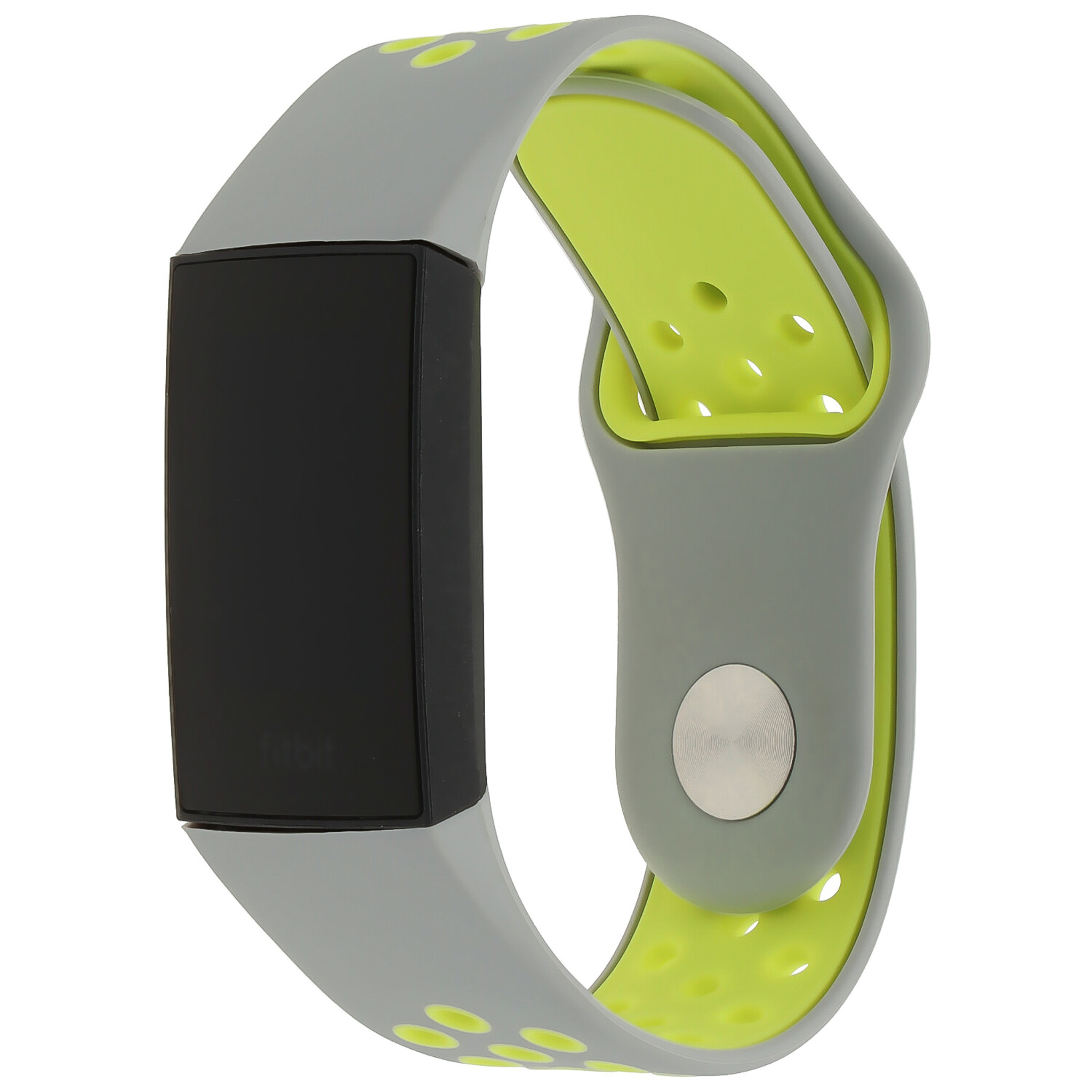 Fitbit Charge 3 &Amp; 4 Double Sport Strap - Grey Yellow