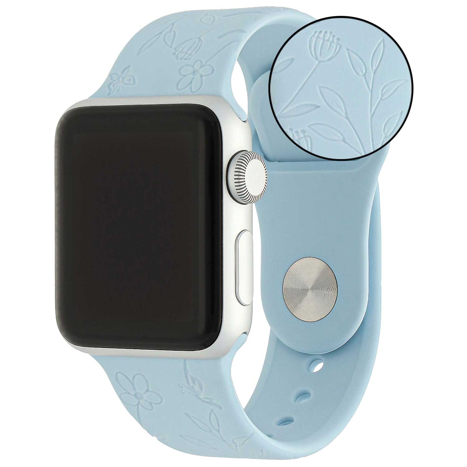 Apple Watch Print Sport Strap - Floral Blue