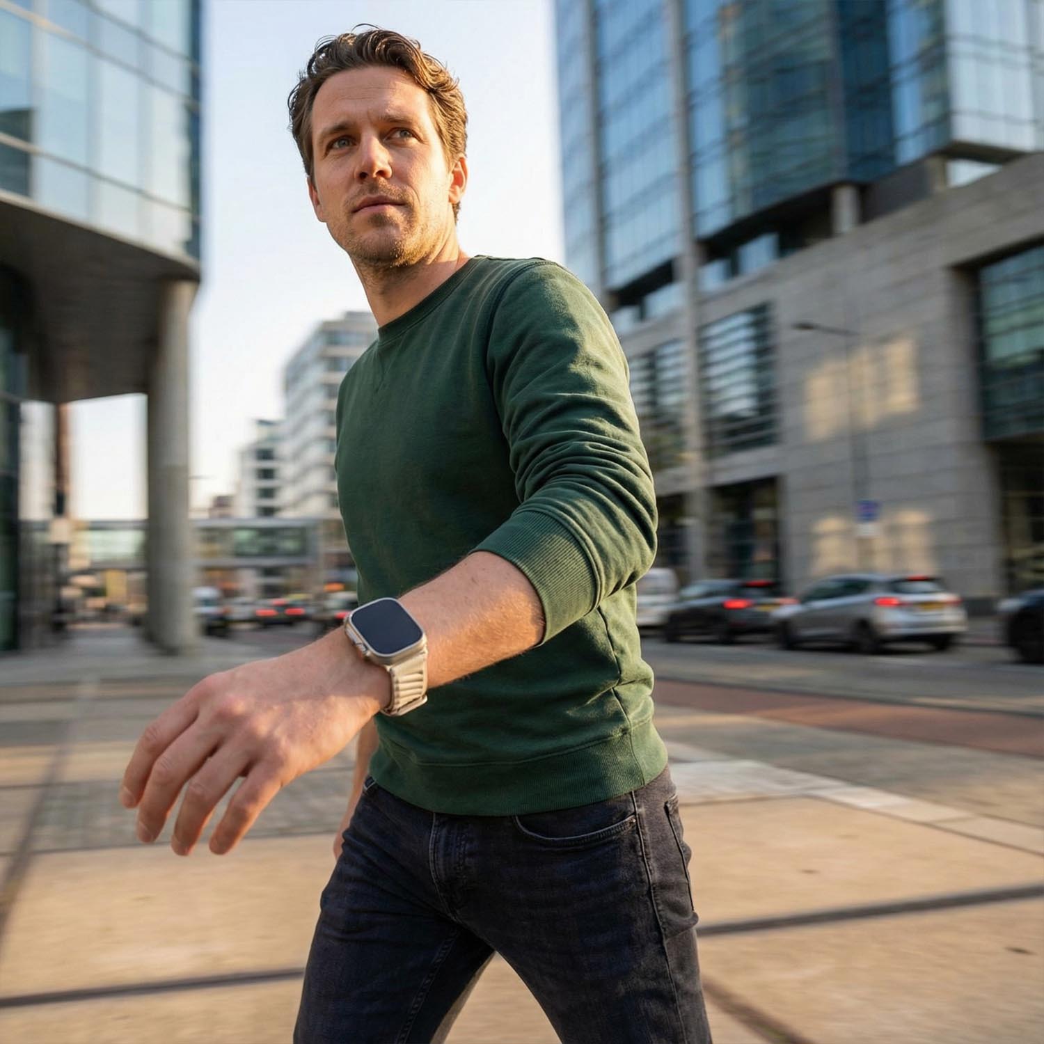 Apple Watch strap Averro - nylon - starlight