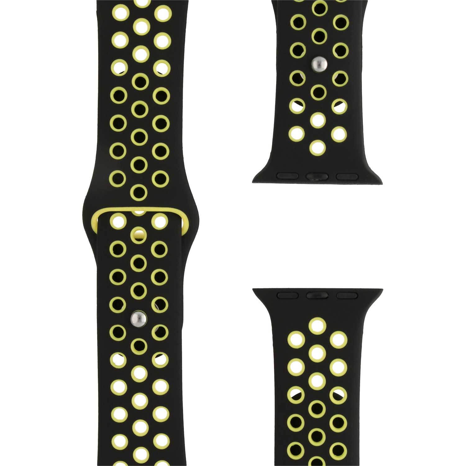 Apple Watch Double Sport Strap - Black Yellow