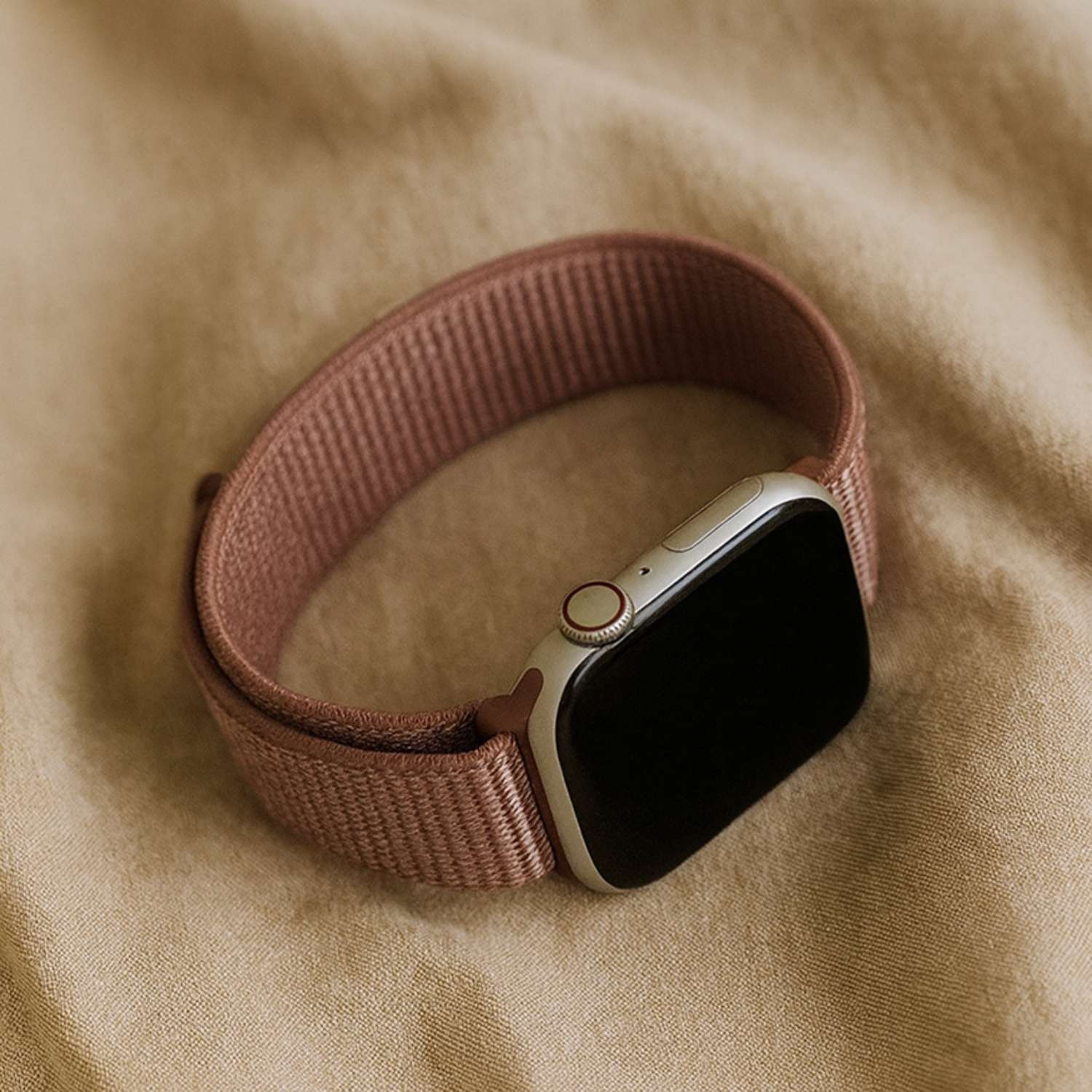 Apple Watch Nylon Sport Loop Strap - Smokey Mauve