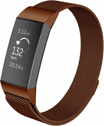 Fitbit Charge 3 &Amp; 4 Milanese Strap - Brown