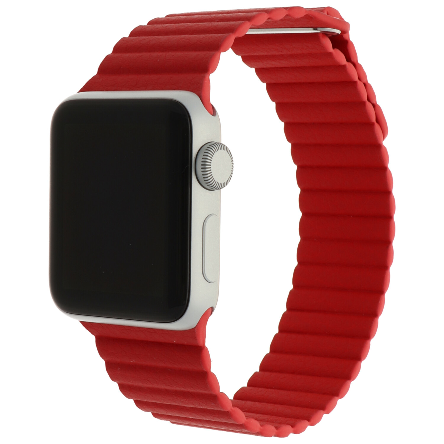 Apple Watch Leather Rib Strap - Red