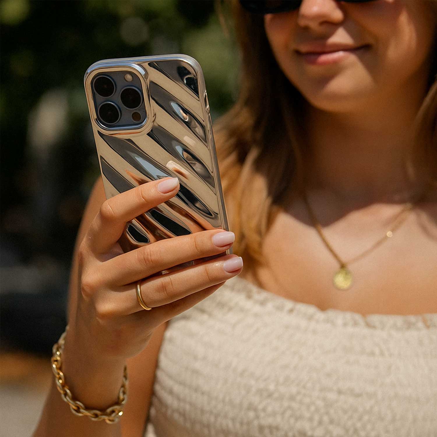 iPhone 14 Pro case Lustra - silver