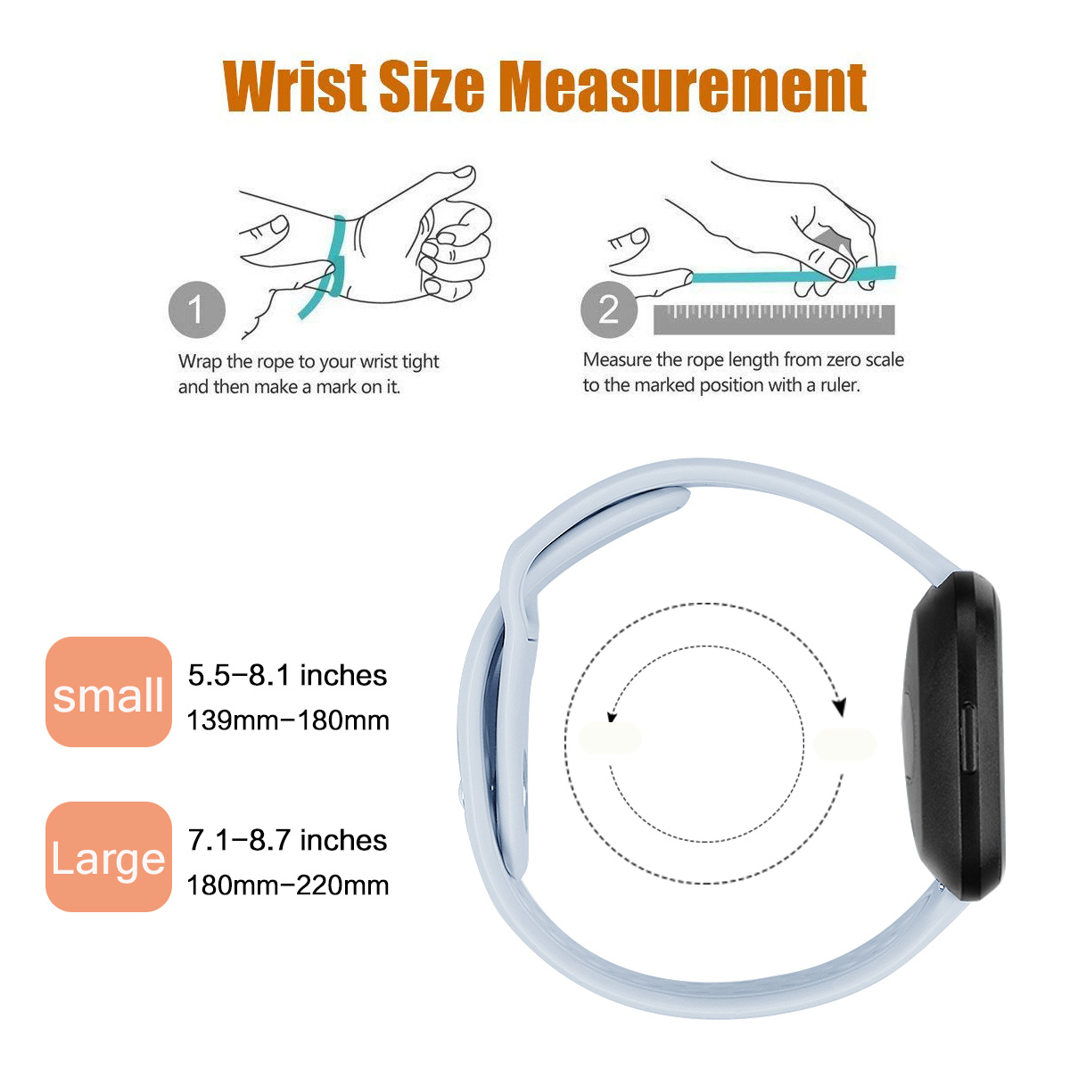 Fitbit Versa Silicone Sport Strap - Light Blue
