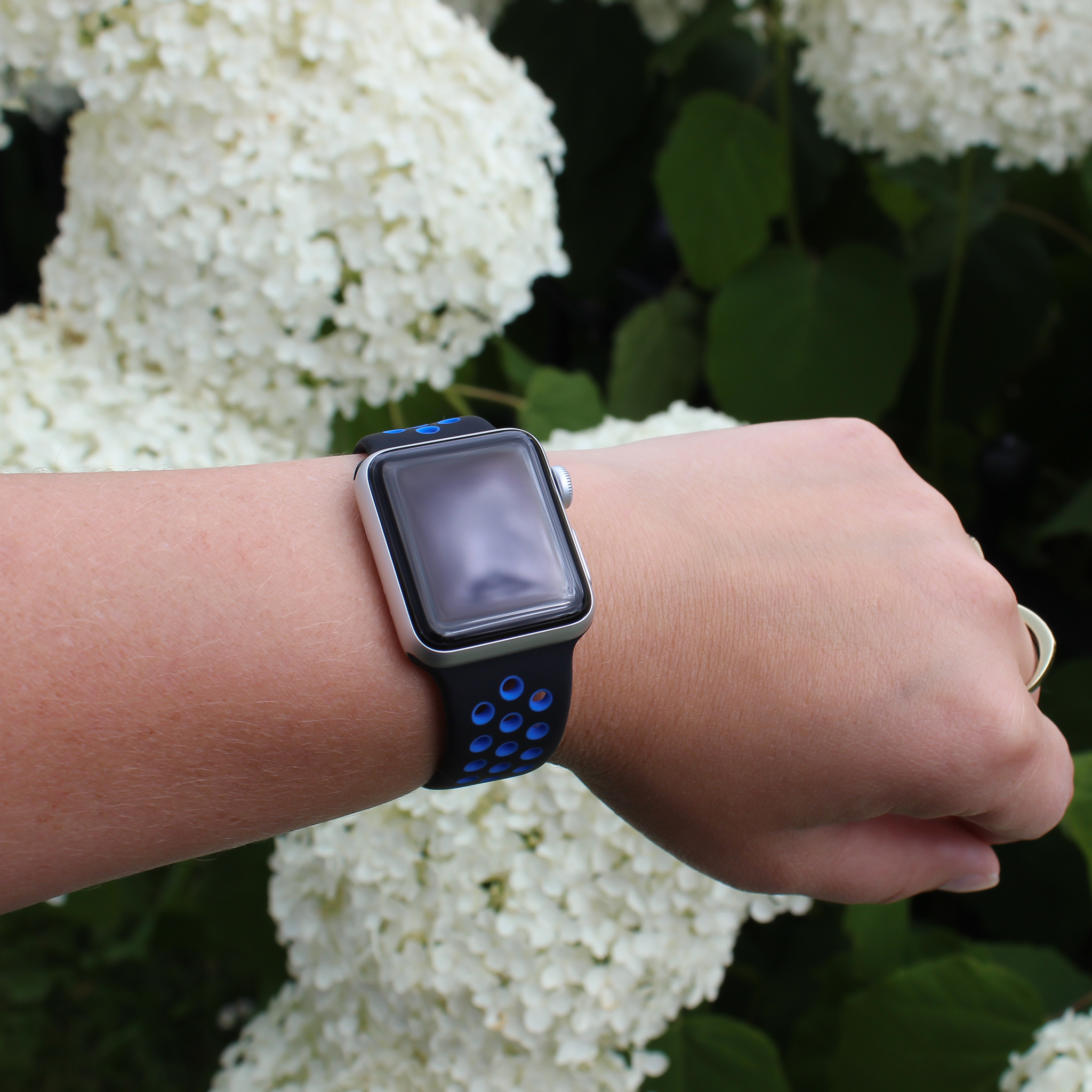 Apple Watch Double Sport Strap - Black Blue