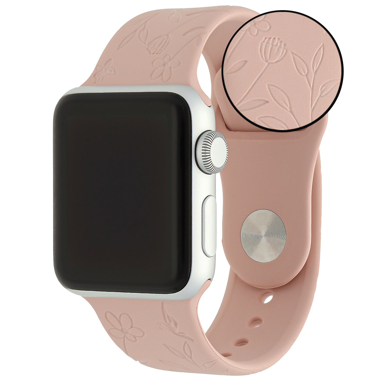 Apple Watch Print Sport Strap - Flowers Pink