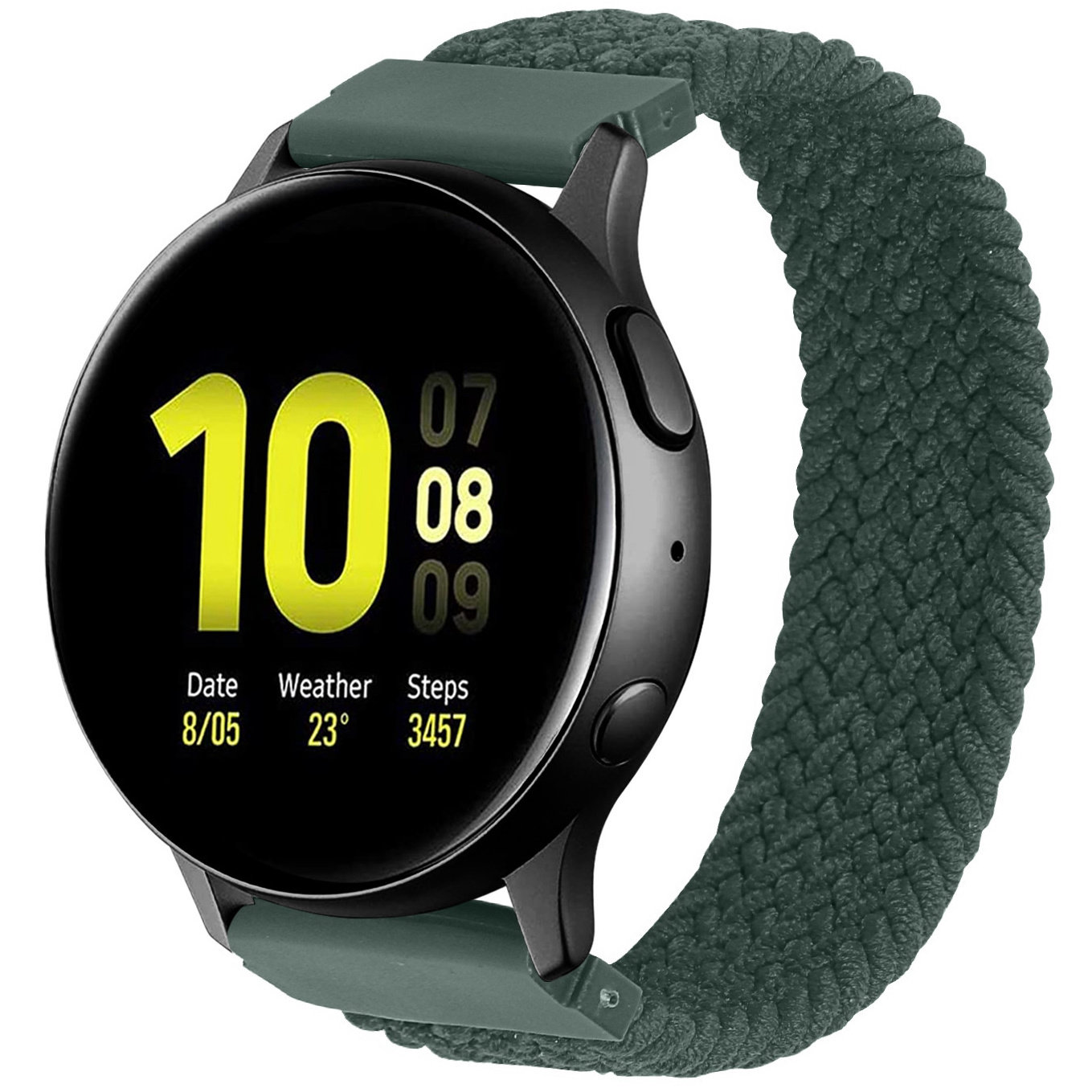 Samsung Galaxy Watch Nylon Braided Solo Strap - Inverness Green