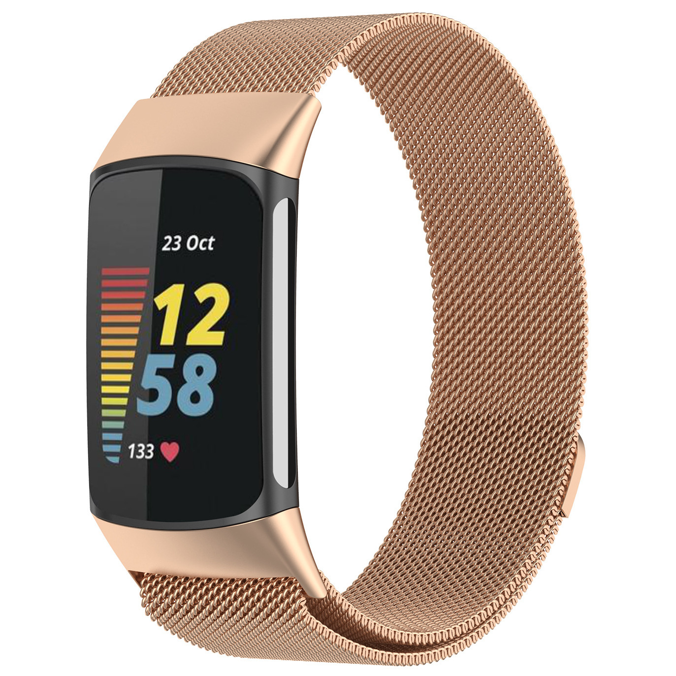 Fitbit Charge 5 Milanese Strap - Rose Gold