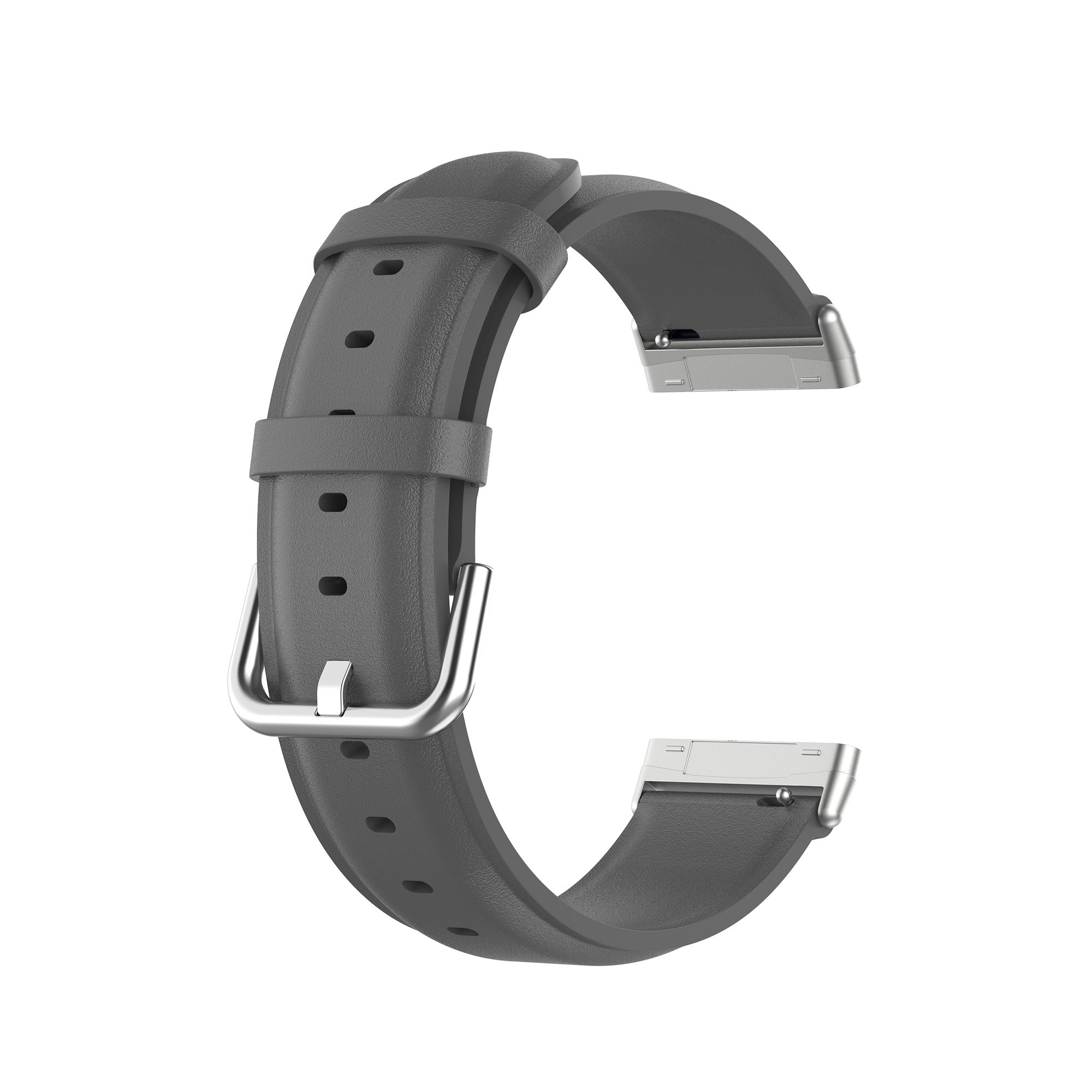 Fitbit Versa 3 / Sense Leather Strap - Grey