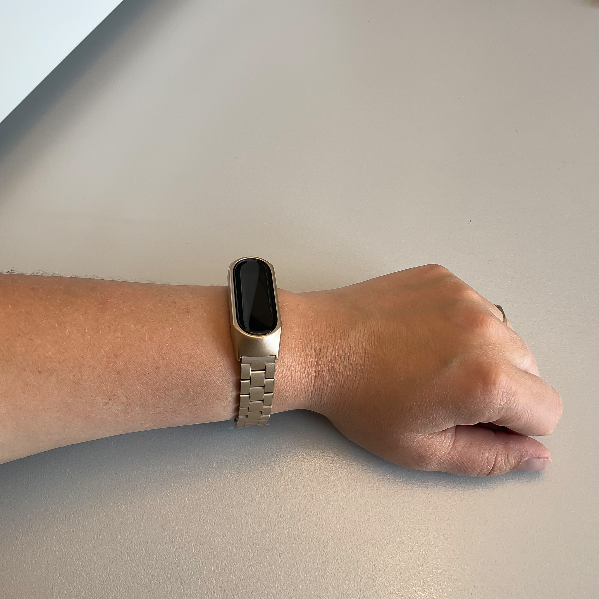 Xiaomi Mi 3/4/5/6 Beaded Steel Link Strap - Matt Champagne