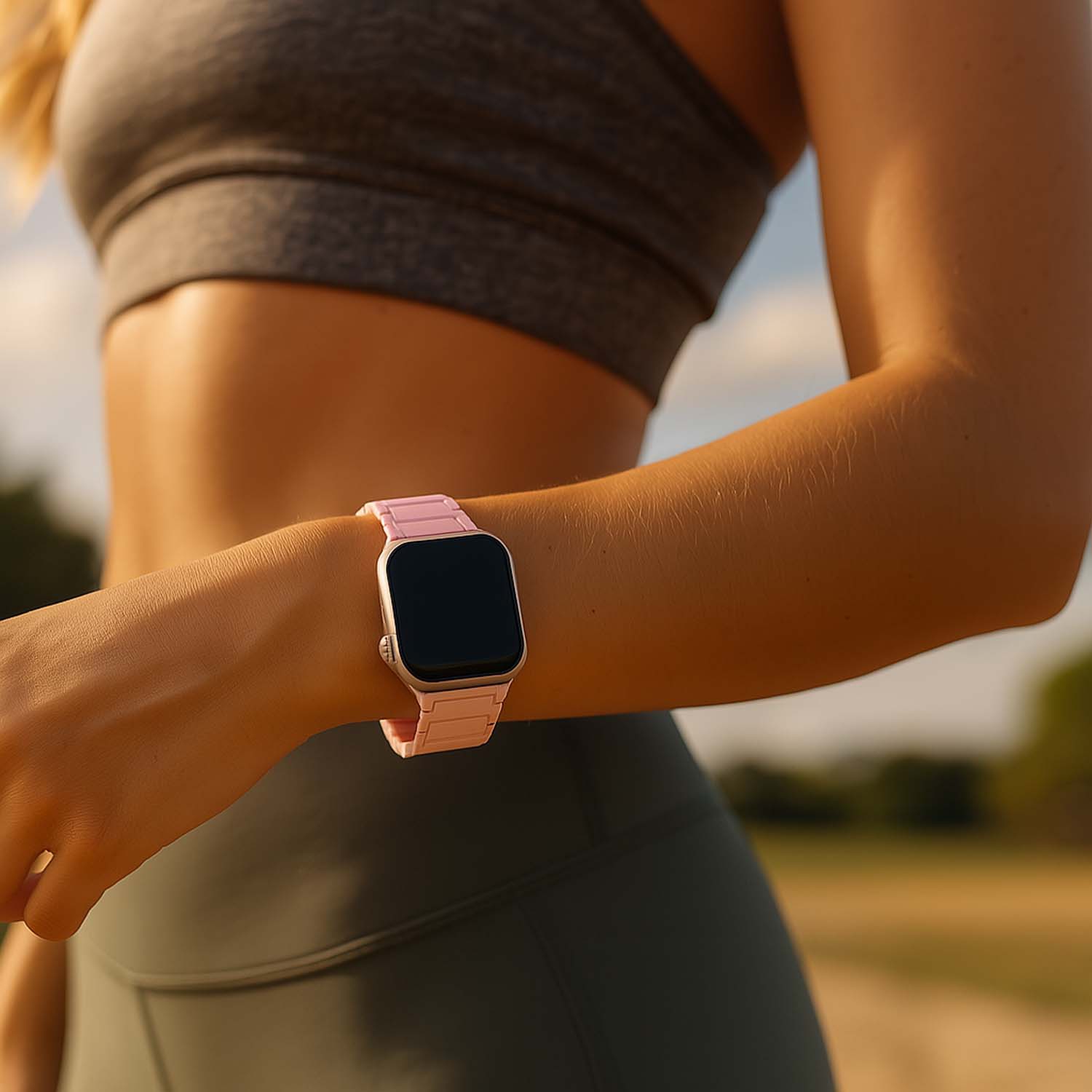 Apple Watch strap Zyro - silicone - light pink