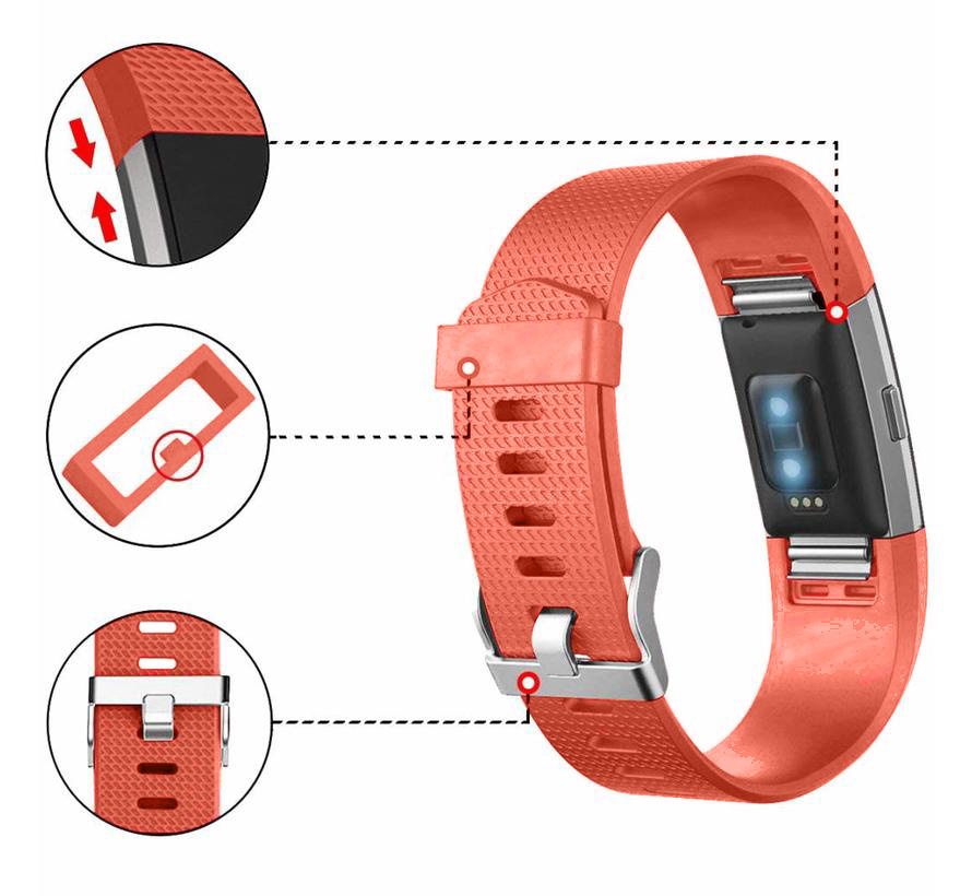 Fitbit Charge 2 Sport Strap - Red Orange