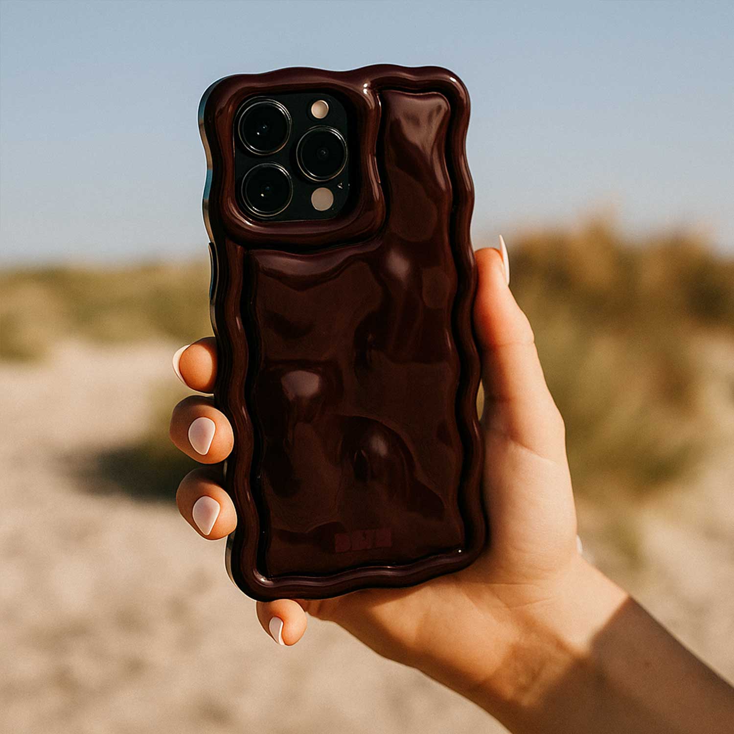iPhone 15 Pro case Sparkle - burgundy